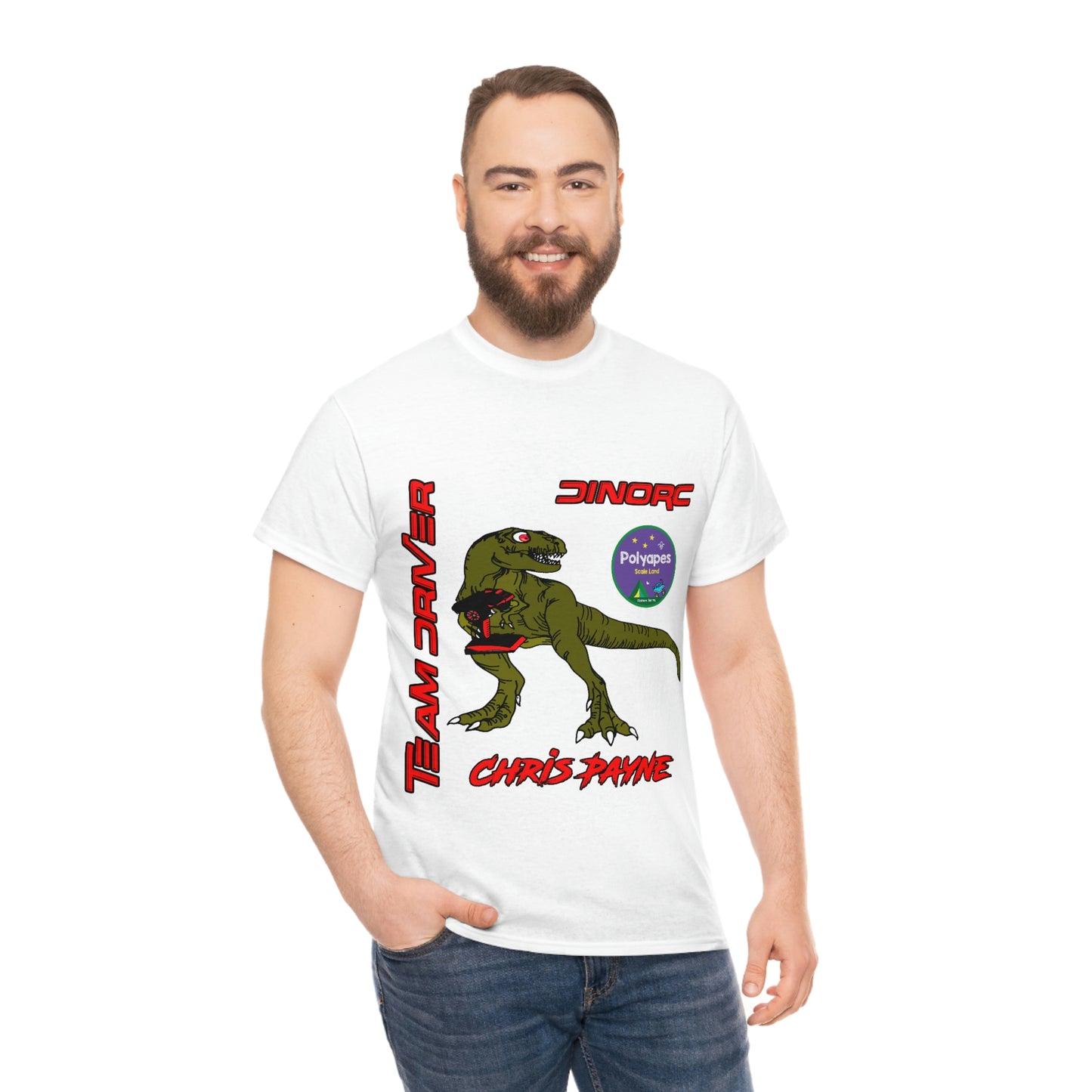 Chris Payne Raptor DinoRC Team Driver logo Front and Back DinoRc Logo T-Shirt S-5x 5 colors