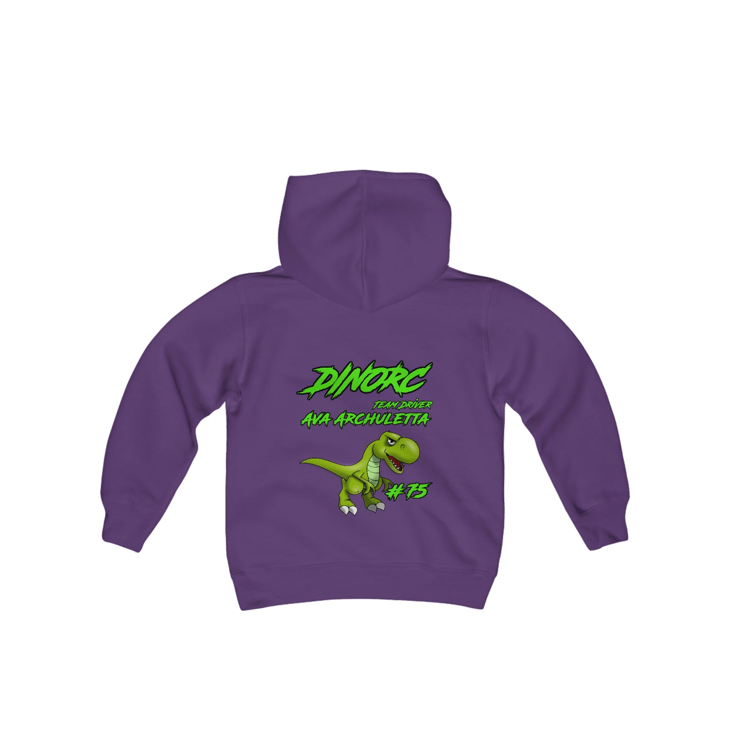 Ava Archuletta Team Driver DinoRC Logo Youth Heavy Blend Hooded Sweatshirt