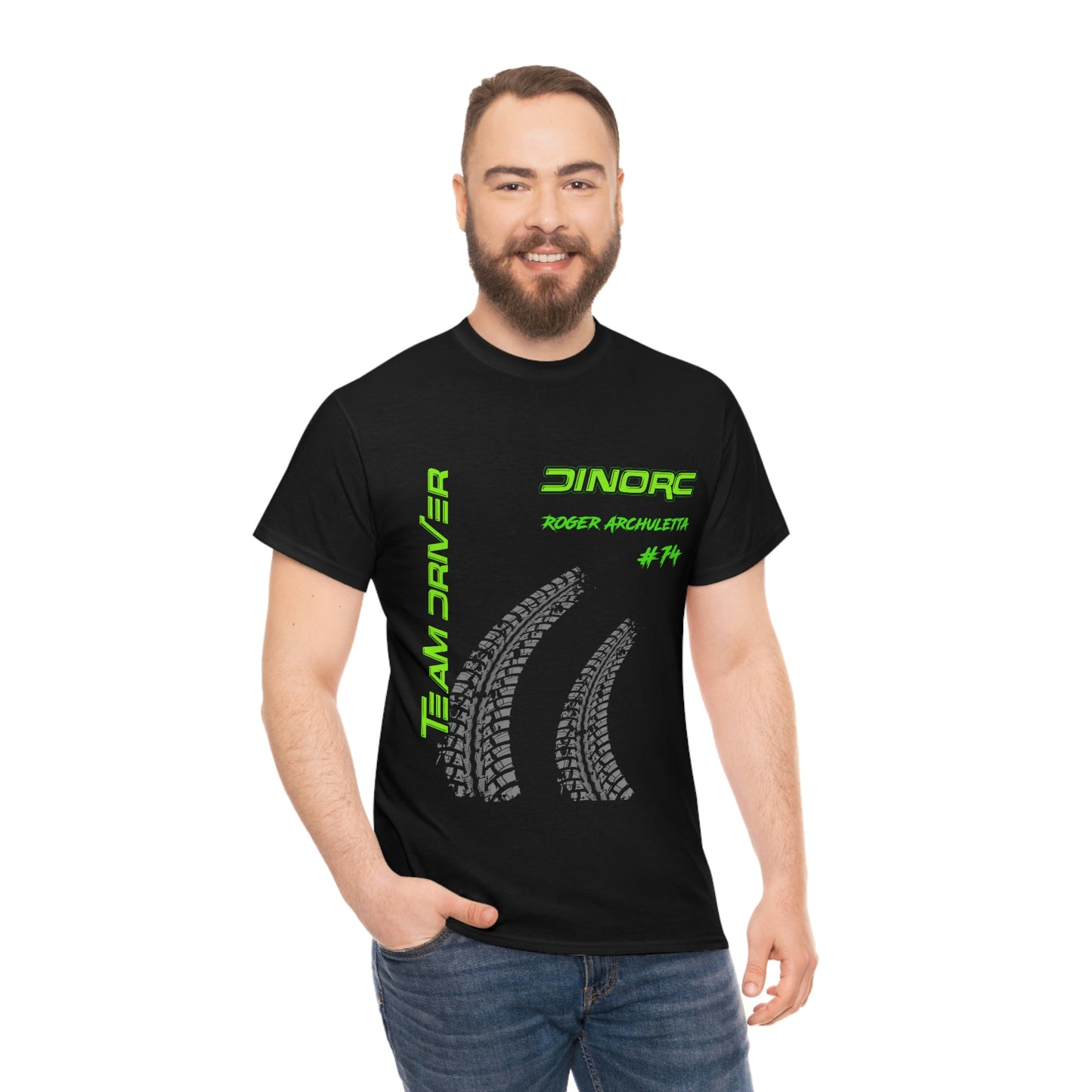 Team Driver Roger Archuletta Front and Back DinoRc Logo T-Shirt S-5x 5 colors
