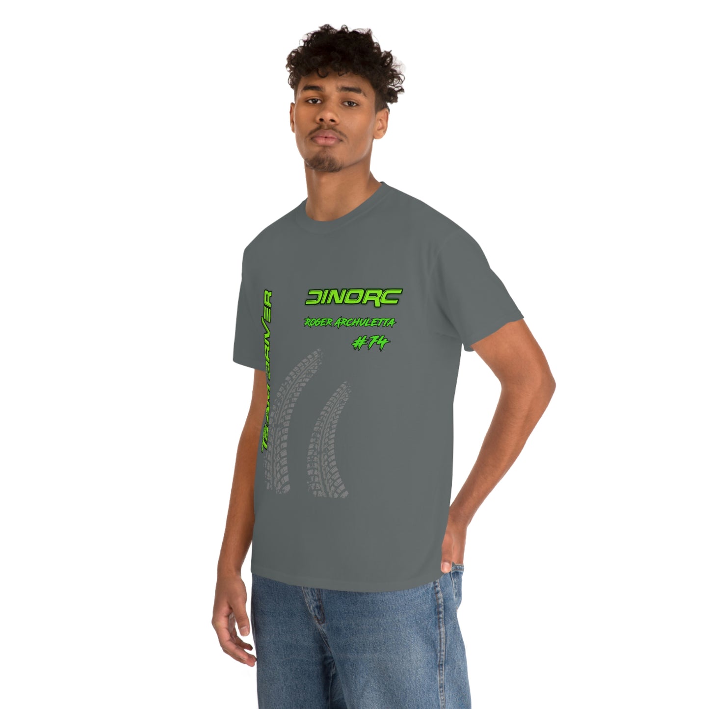 Team Driver Roger Archuletta Front and Back DinoRc Logo T-Shirt S-5x 5 colors