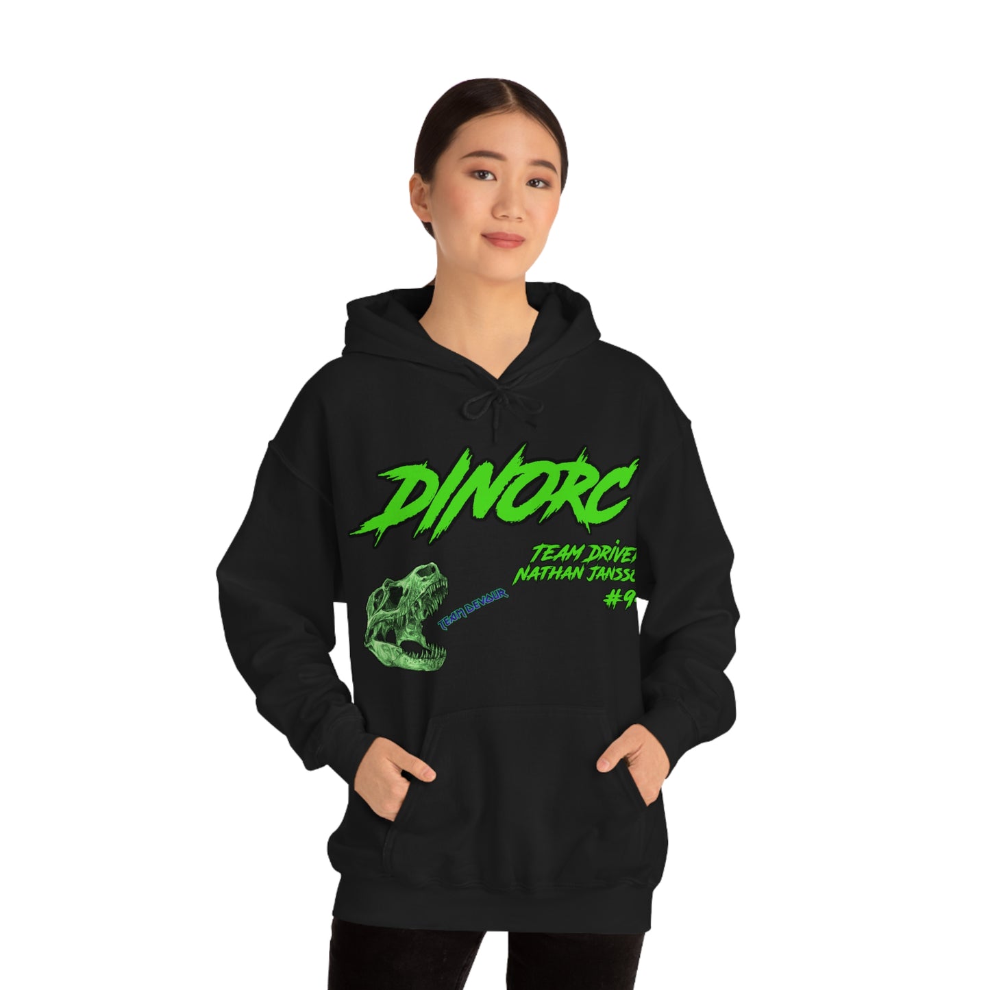 Team Driver Nathan Jansson DinoRC Logo Hooded Sweatshirt Heavy Blend™ Hooded Sweatshirt