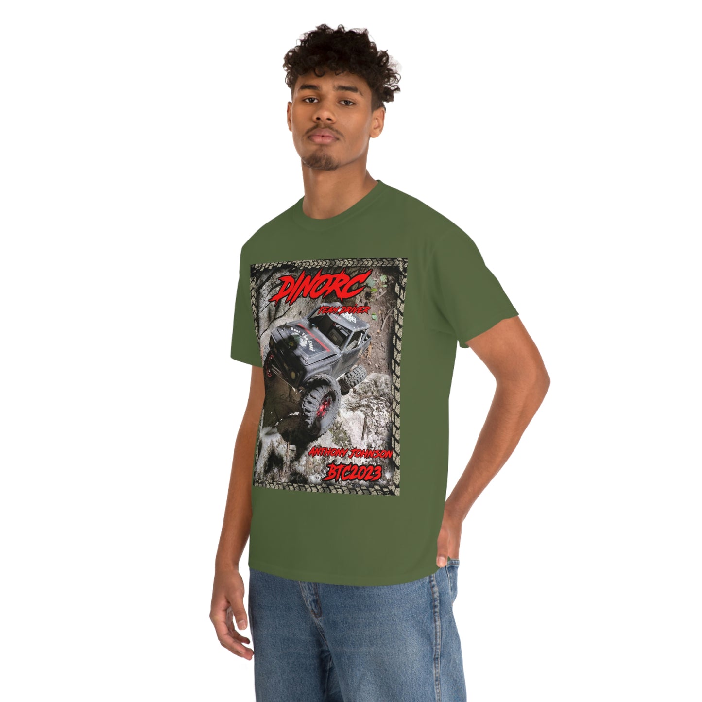 Anthony Johnson T rex DinoRC Team Driver truck logo Front and Back DinoRc Logo T-Shirt S-5x 5 colors