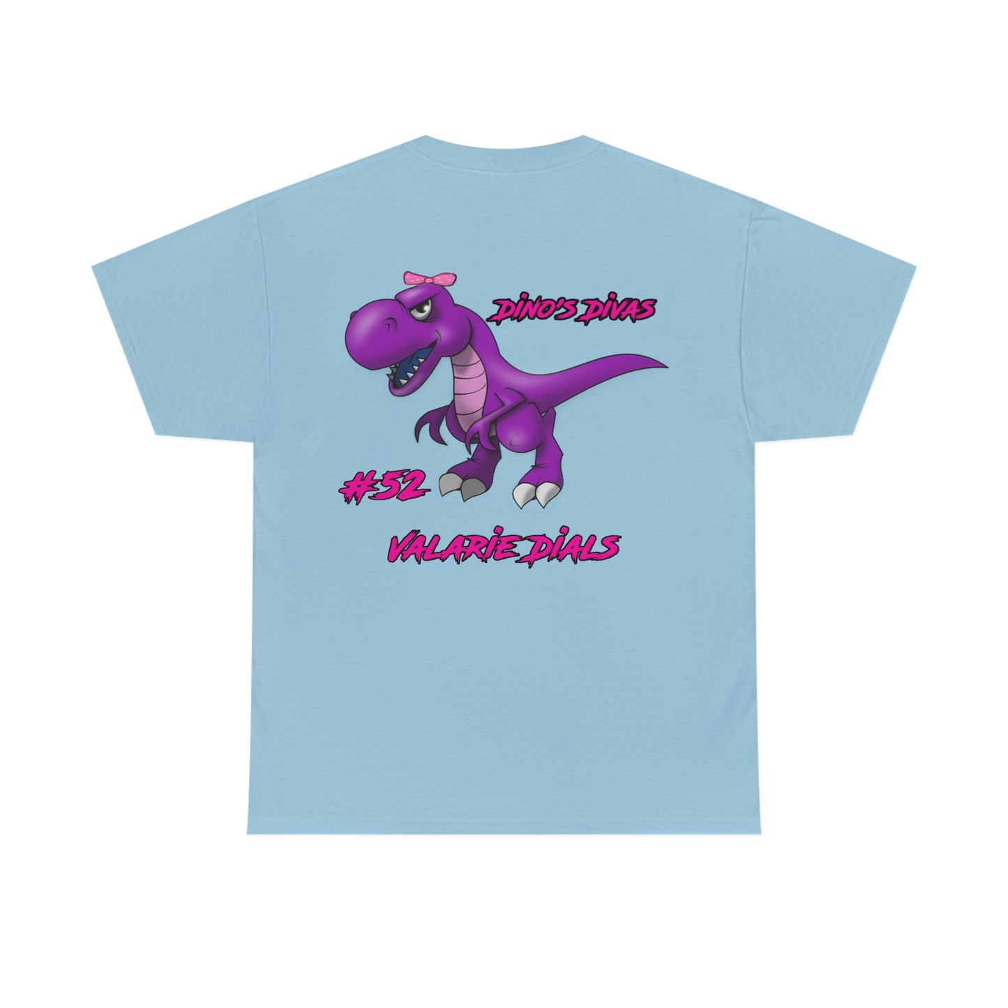 Team Driver Valarie Dials Dino's Divas Front and Back DinoRc Logo T-Shirt S-5x 5 colors