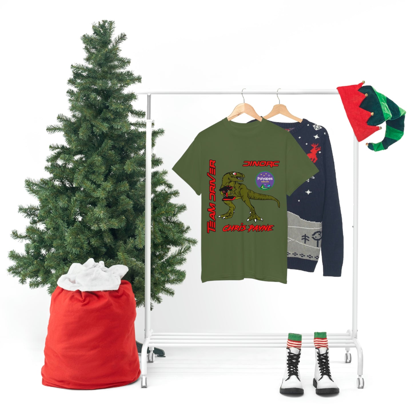 Chris Payne Raptor DinoRC Team Driver logo Front and Back DinoRc Logo T-Shirt S-5x 5 colors