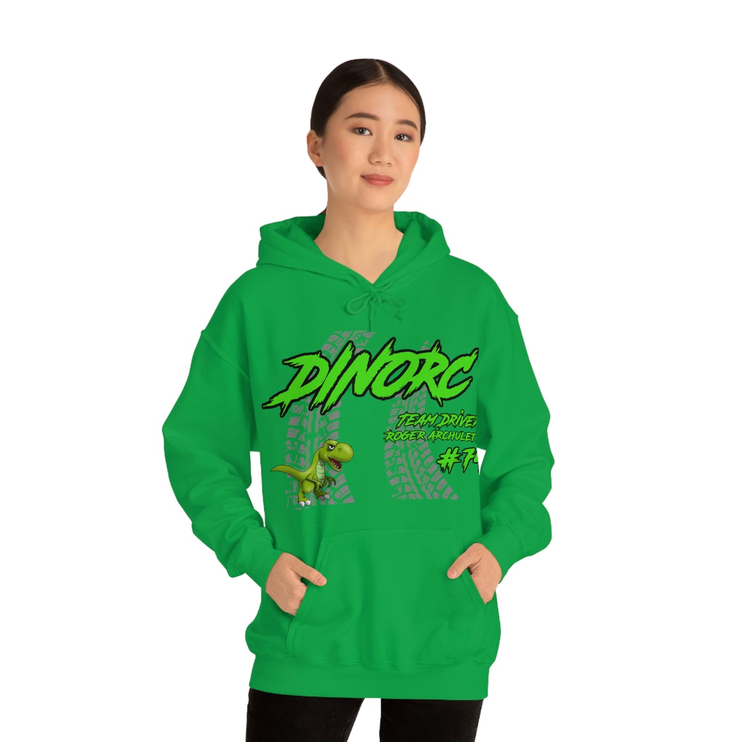 Team Driver Roger Archuletta DinoRC Logo Hooded Sweatshirt Heavy Blend™ Hooded Sweatshirt