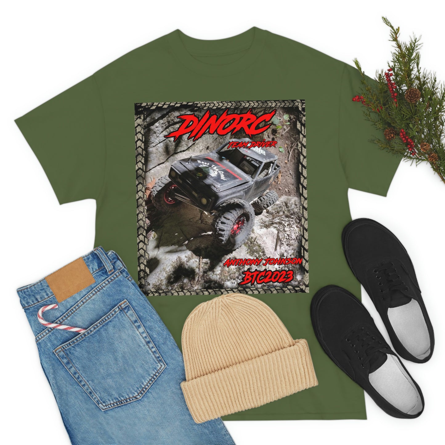 Anthony Johnson T rex DinoRC Team Driver truck logo Front and Back DinoRc Logo T-Shirt S-5x 5 colors