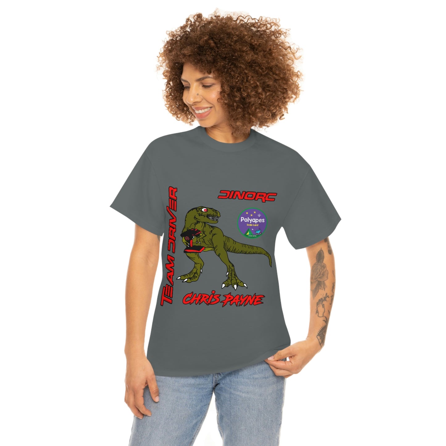 Chris Payne Raptor DinoRC Team Driver logo Front and Back DinoRc Logo T-Shirt S-5x 5 colors