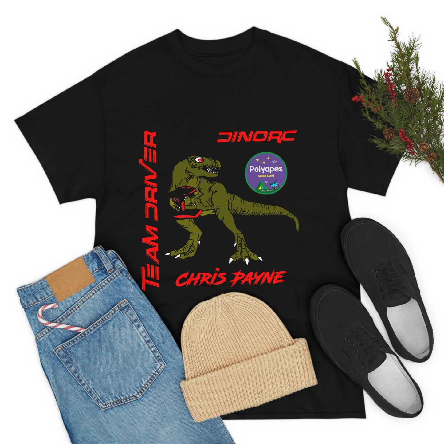 Chris Payne Raptor DinoRC Team Driver logo Front and Back DinoRc Logo T-Shirt S-5x 5 colors