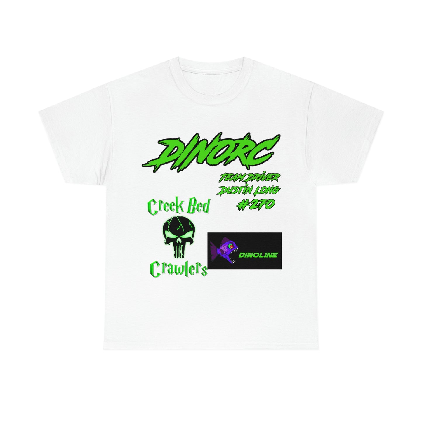 Team Driver Dustin Long logo Front and Back DinoRc Logo T-Shirt S-5x 5 colors