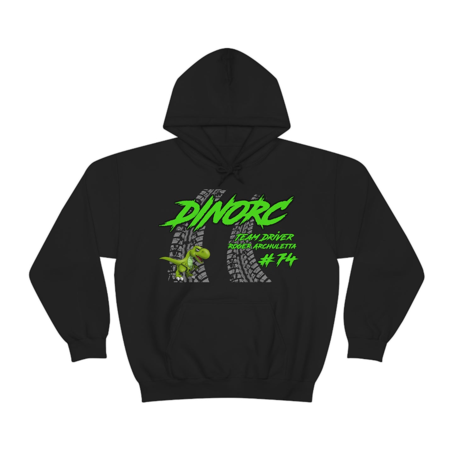 Team Driver Roger Archuletta DinoRC Logo Hooded Sweatshirt Heavy Blend™ Hooded Sweatshirt