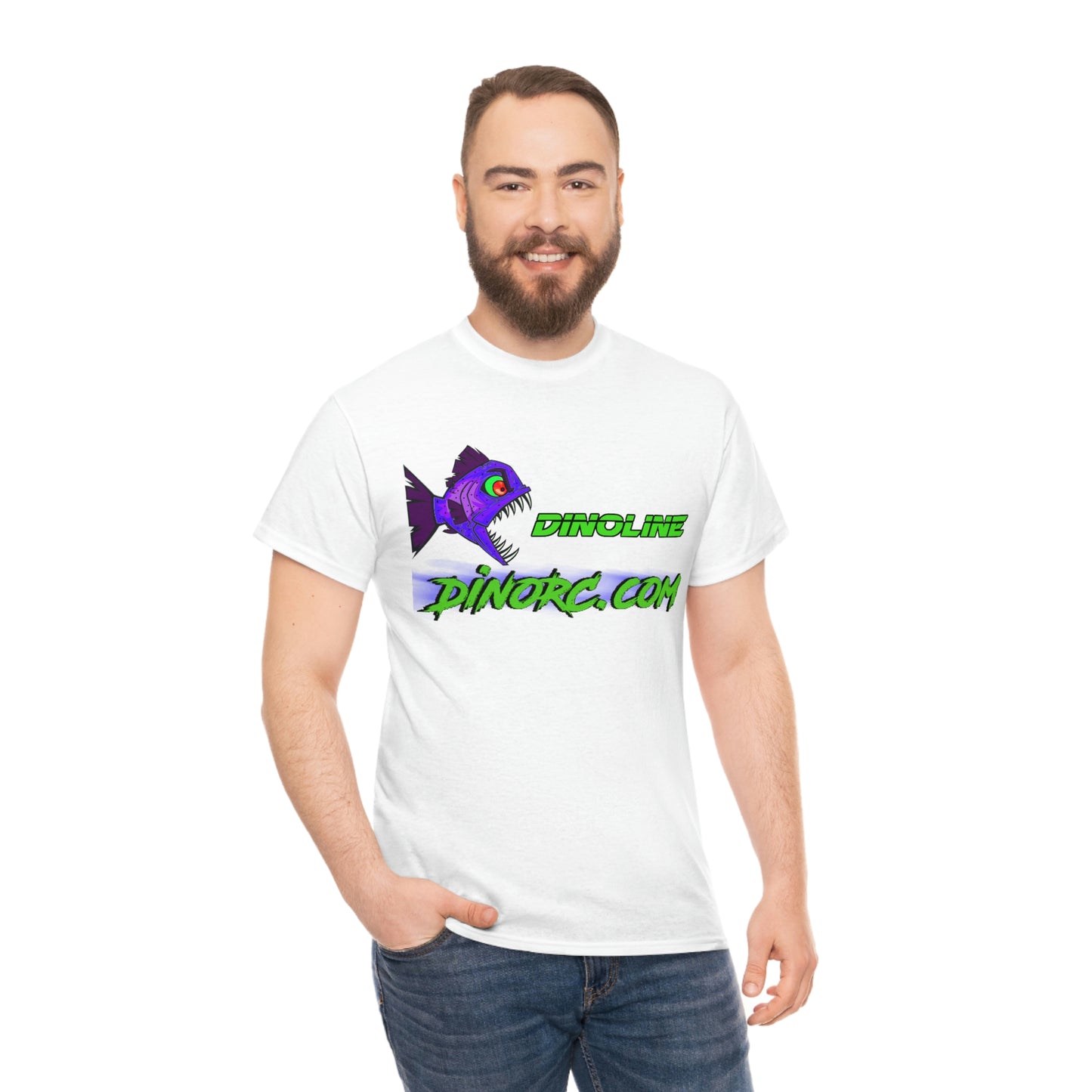 Dinoline Front Back DinoRc Logo T-Shirt S-5x 5 colors