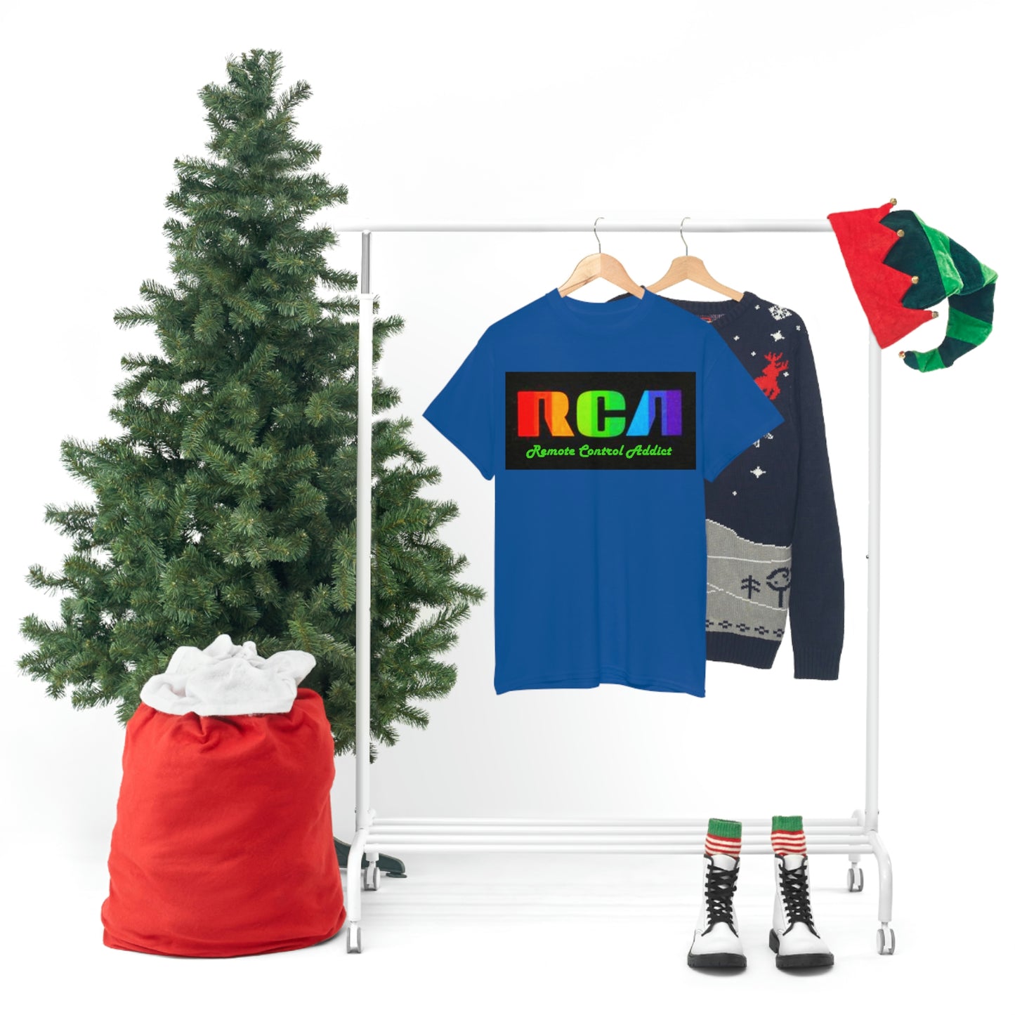 RCA Remote Control Addict Front Back DinoRc Logo T-Shirt S-5x Black White Green Blue