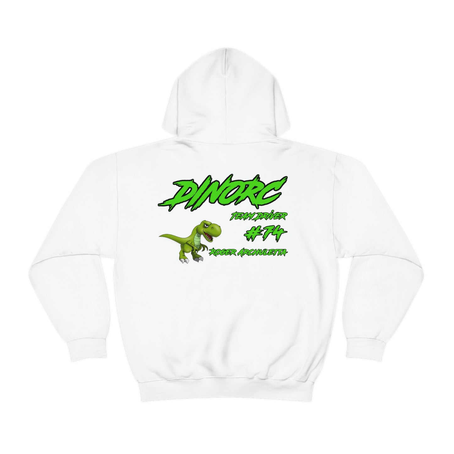 Team Driver Roger Archuletta DinoRC Logo Hooded Sweatshirt Heavy Blend™ Hooded Sweatshirt