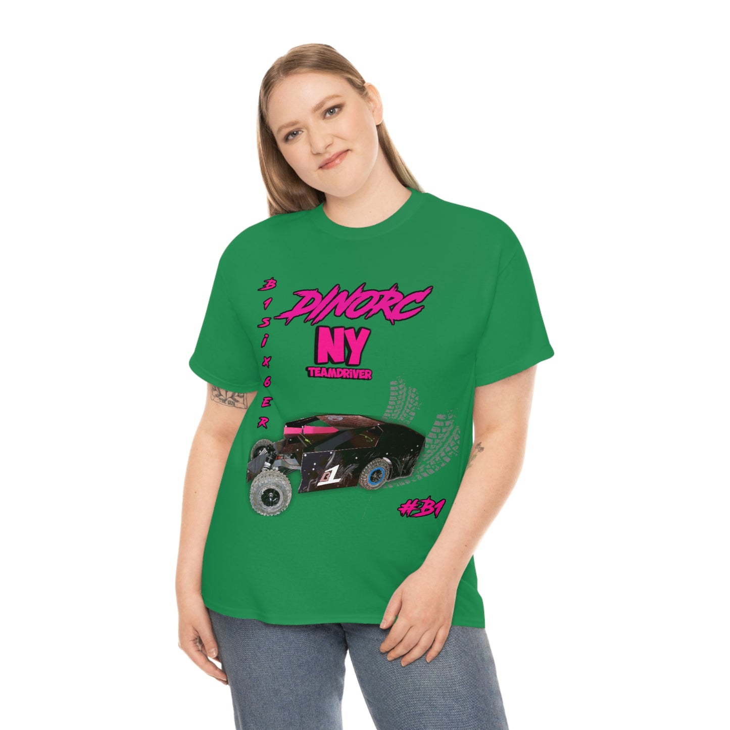 Team Driver Cherry Cherokee Front and Back DinoRc Logo T-Shirt S-5x 5 colors