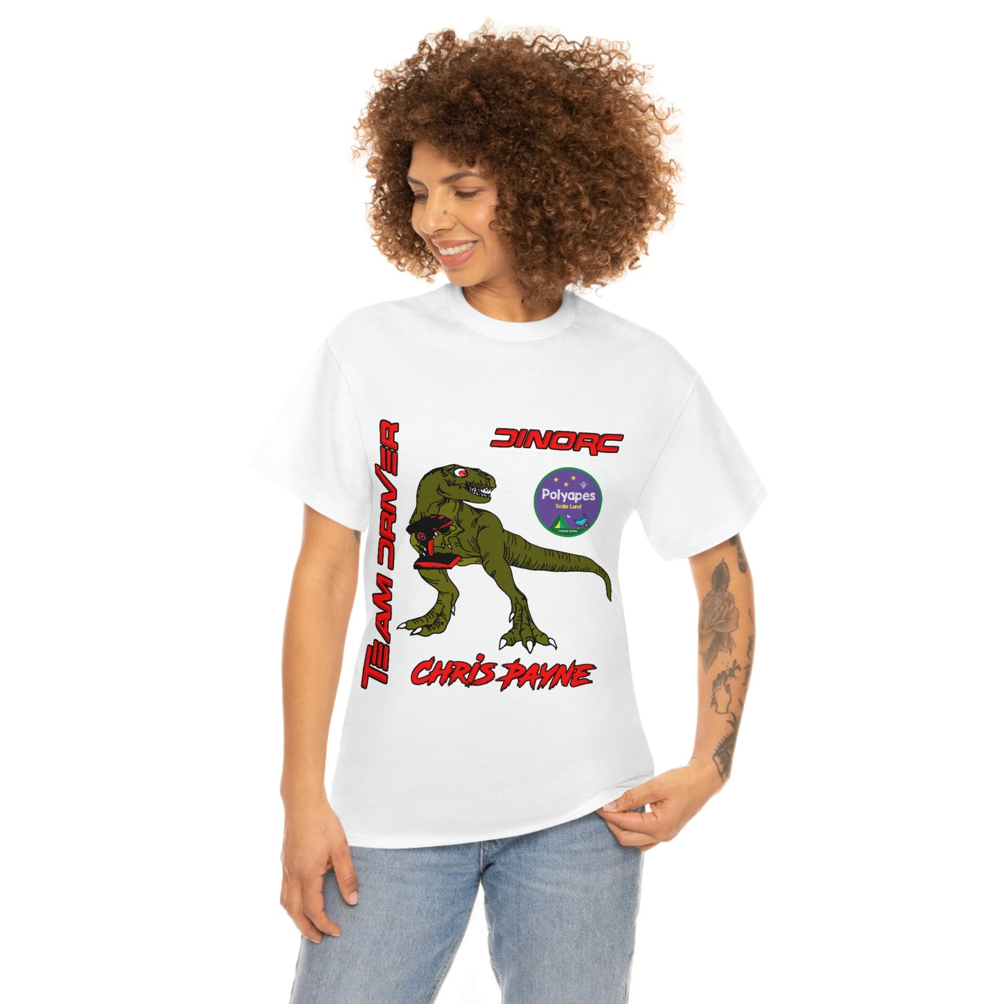 Chris Payne Raptor DinoRC Team Driver logo Front and Back DinoRc Logo T-Shirt S-5x 5 colors