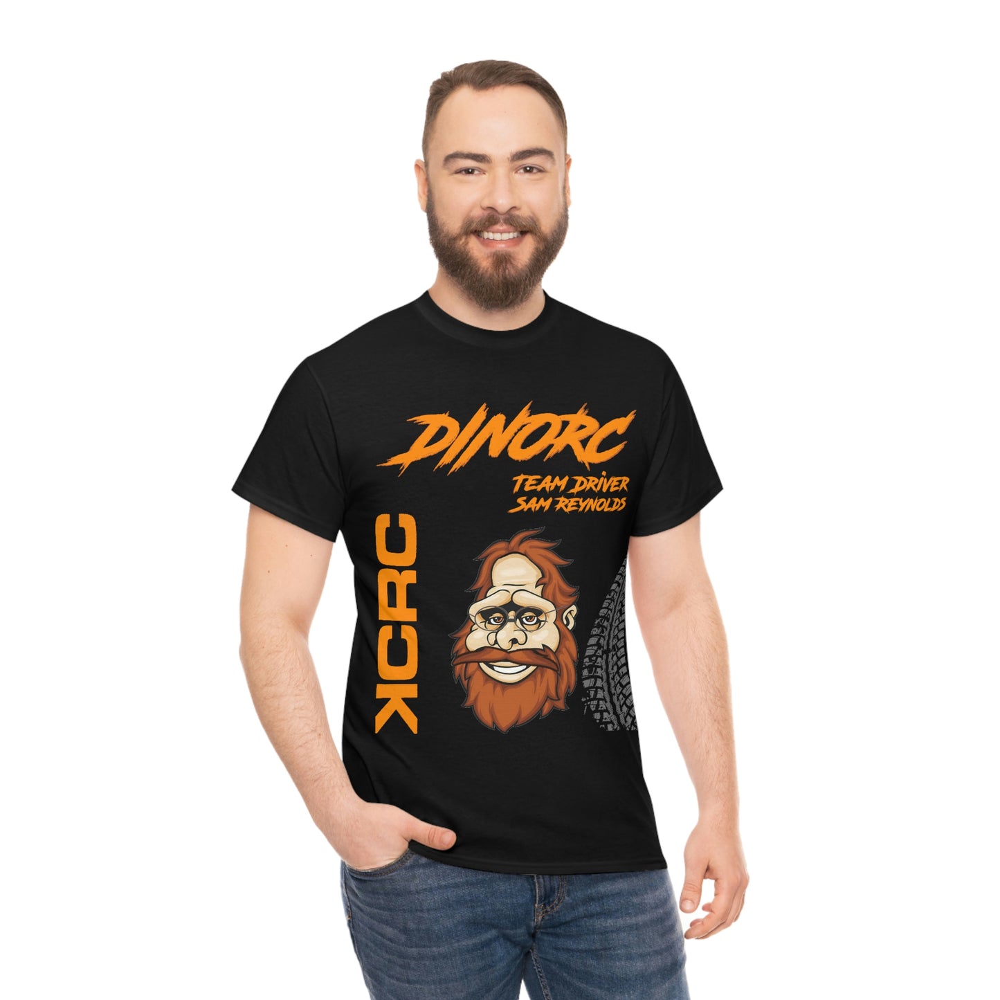 Team Driver Sam Reynolds Front and Back DinoRc Logo T-Shirt S-5x 5 colors