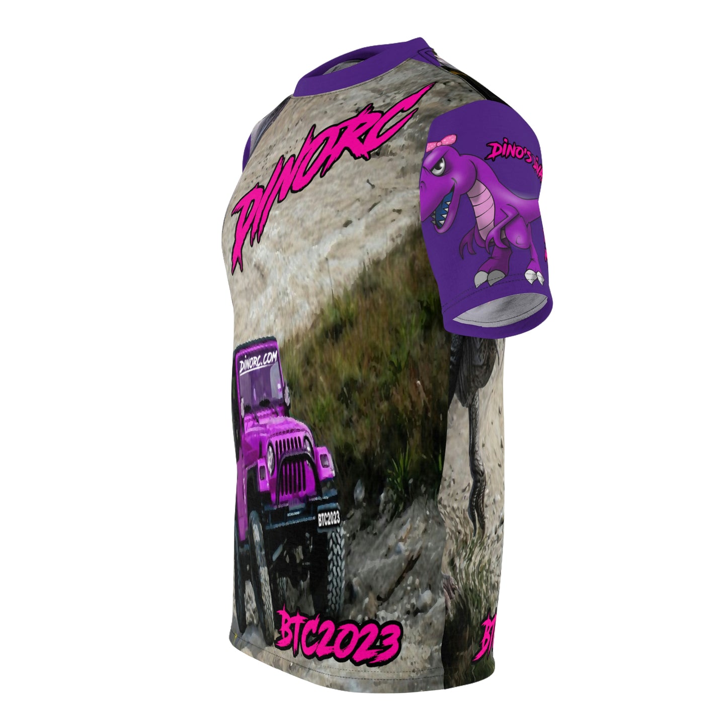 Murnie's RC Laynards Dino Diva's BTC2023 T Shirt purple Sleeves