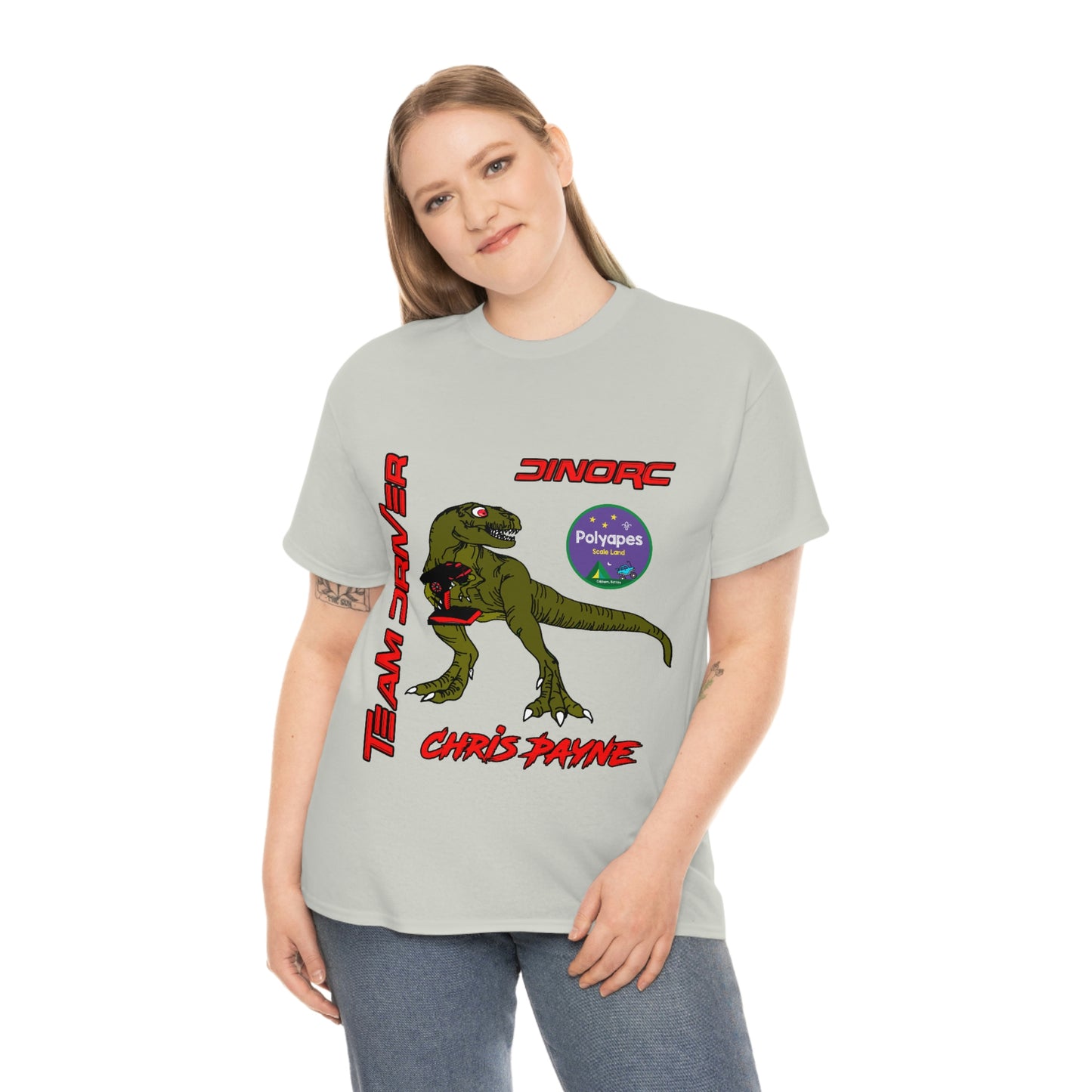 Chris Payne Raptor DinoRC Team Driver logo Front and Back DinoRc Logo T-Shirt S-5x 5 colors