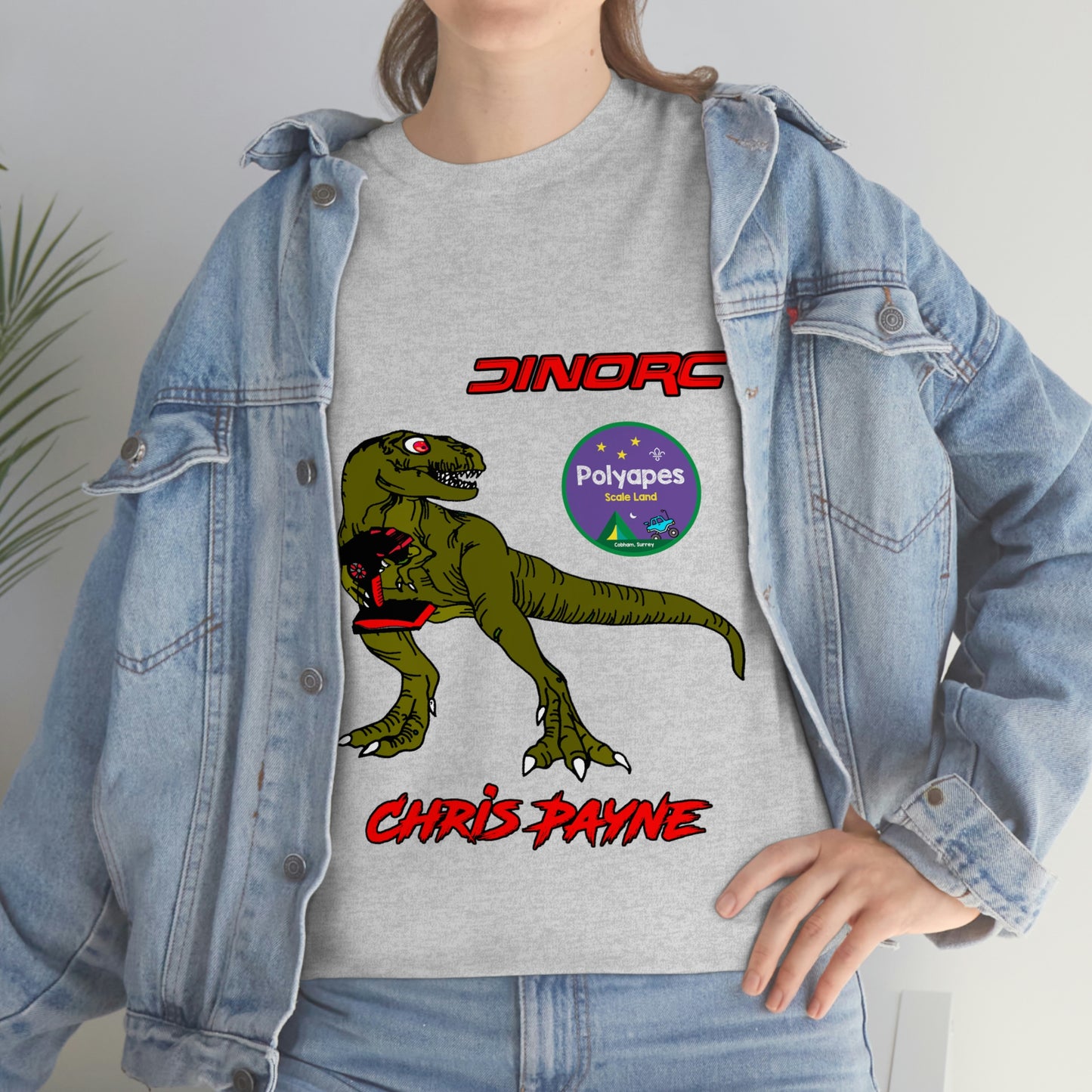 Chris Payne Raptor DinoRC Team Driver logo Front and Back DinoRc Logo T-Shirt S-5x 5 colors