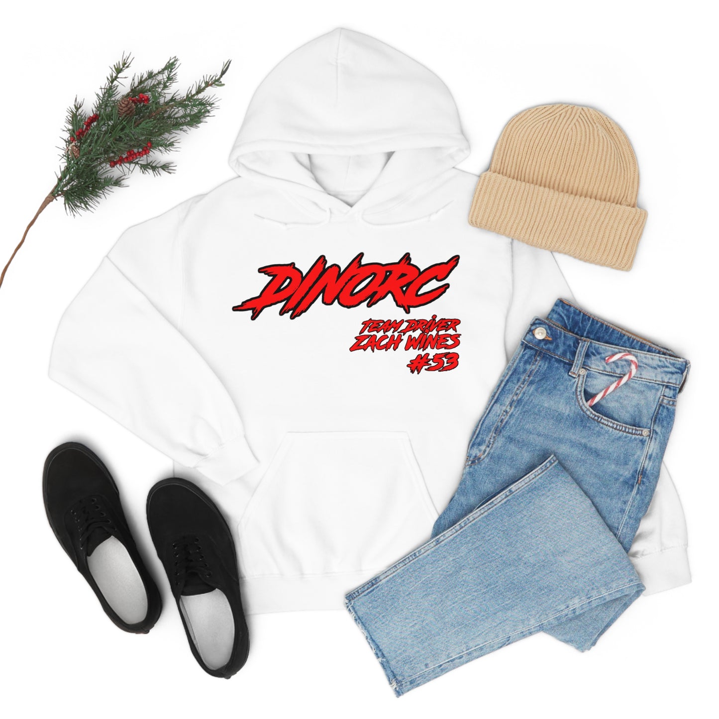 Team Driver Zach Wines DinoRC Logo Hooded Sweatshirt Heavy Blend™ Hooded Sweatshirt
