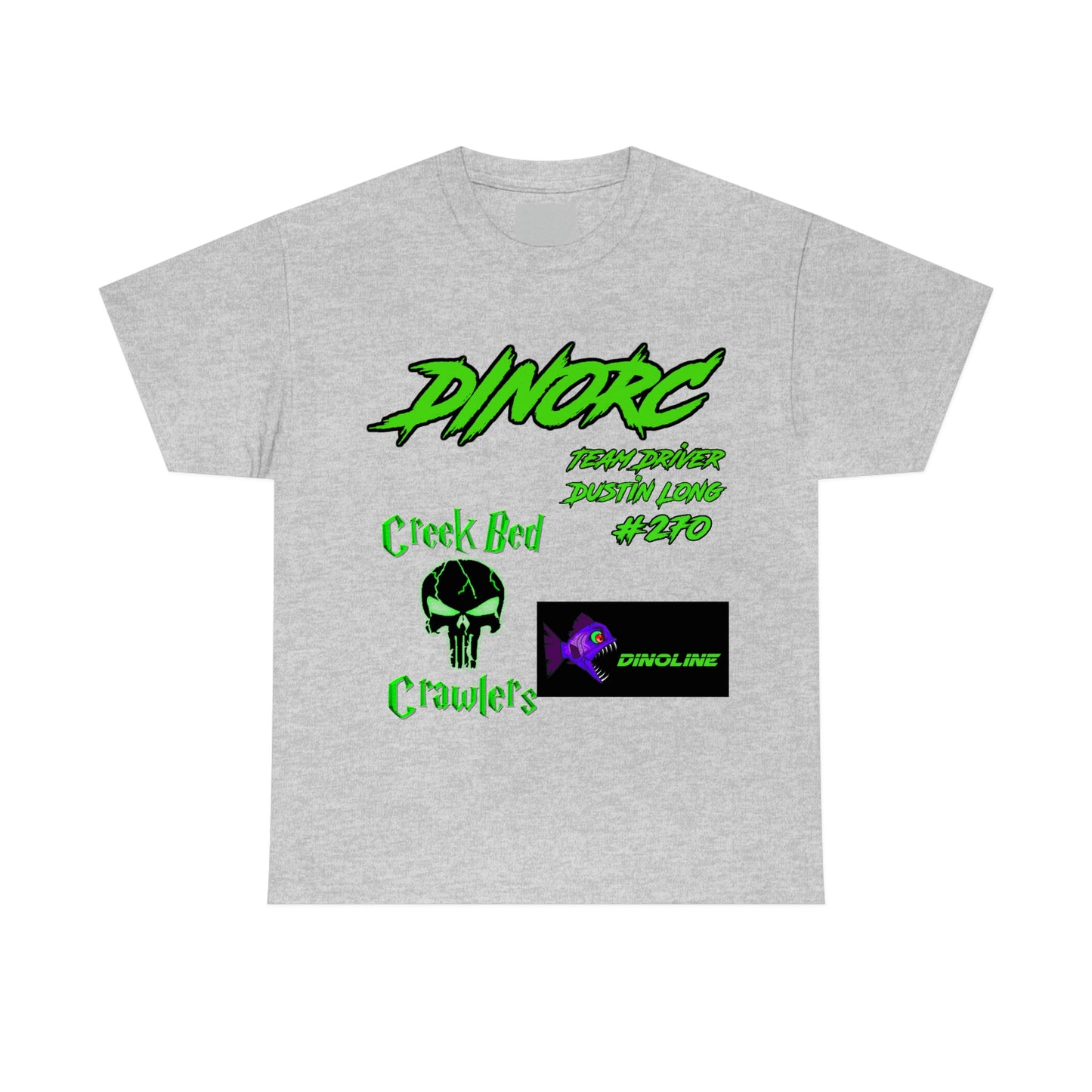 Team Driver Dustin Long logo Front and Back DinoRc Logo T-Shirt S-5x 5 colors