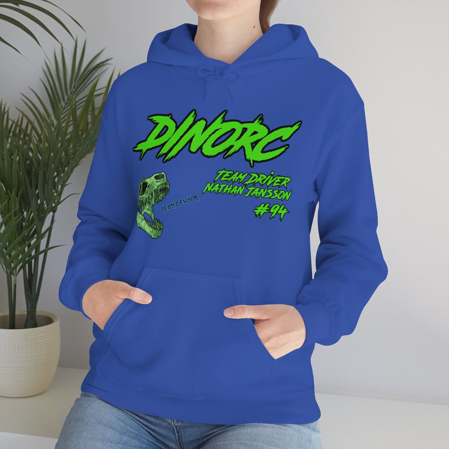 Team Driver Nathan Jansson DinoRC Logo Hooded Sweatshirt Heavy Blend™ Hooded Sweatshirt