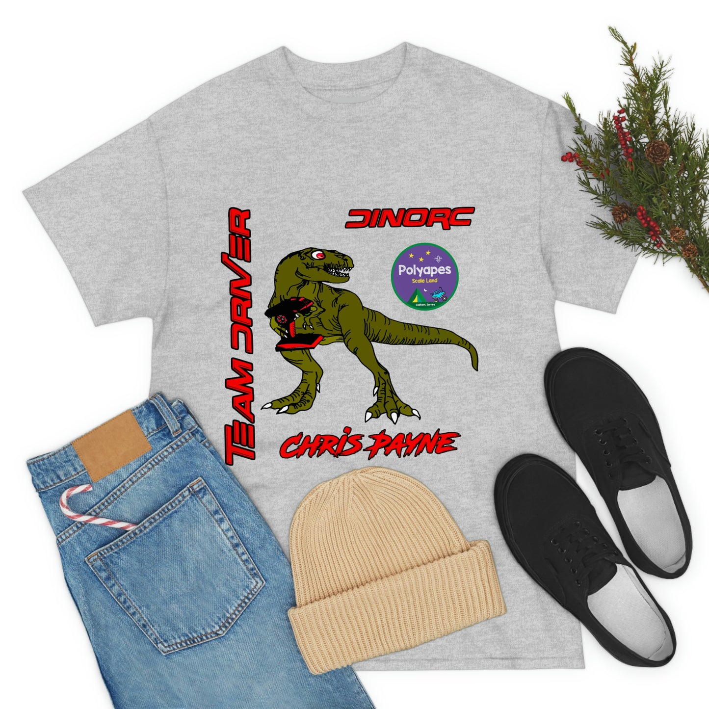 Chris Payne Raptor DinoRC Team Driver logo Front and Back DinoRc Logo T-Shirt S-5x 5 colors