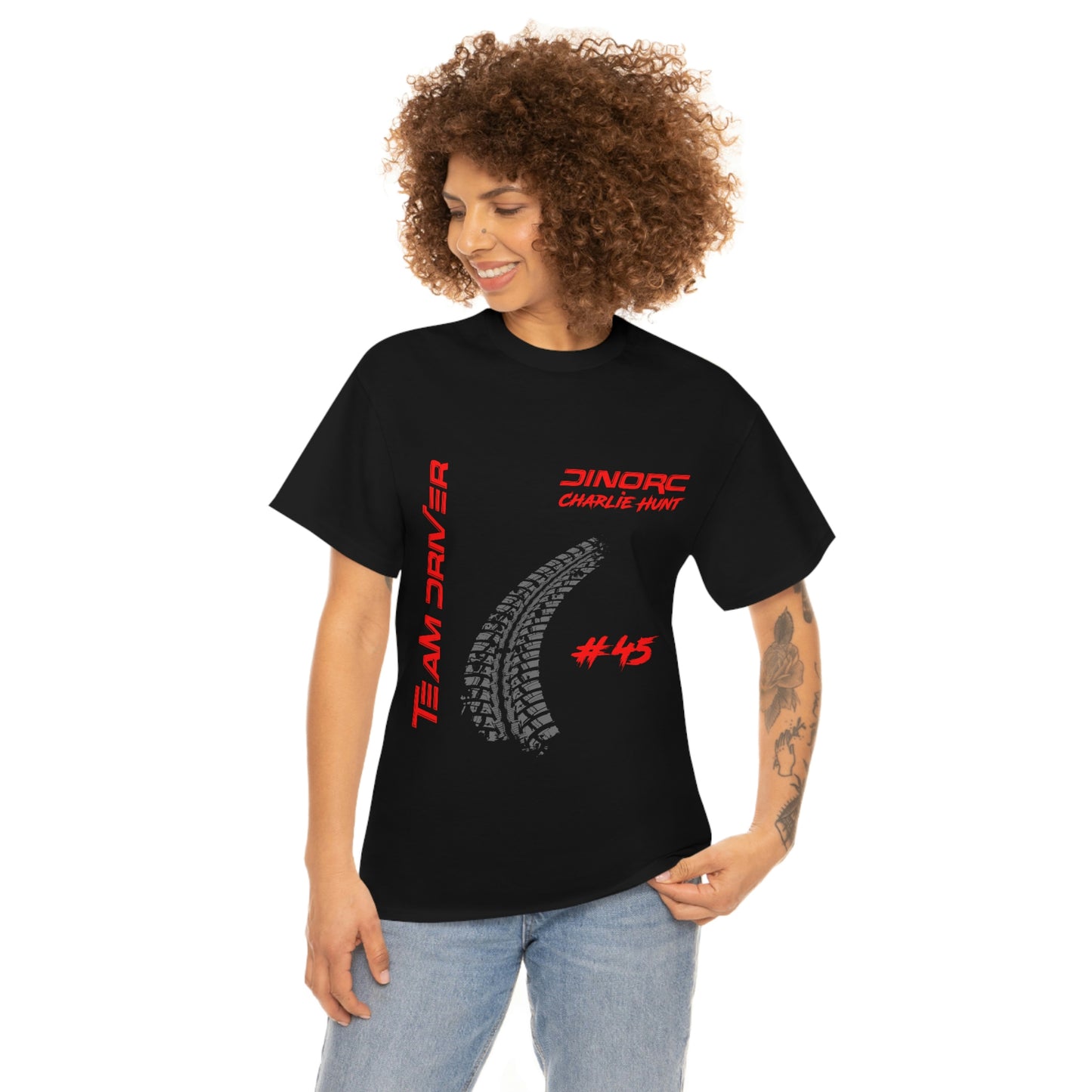 Team Driver Charlie Hunt Front and Back DinoRc Logo T-Shirt S-5x 5 colors