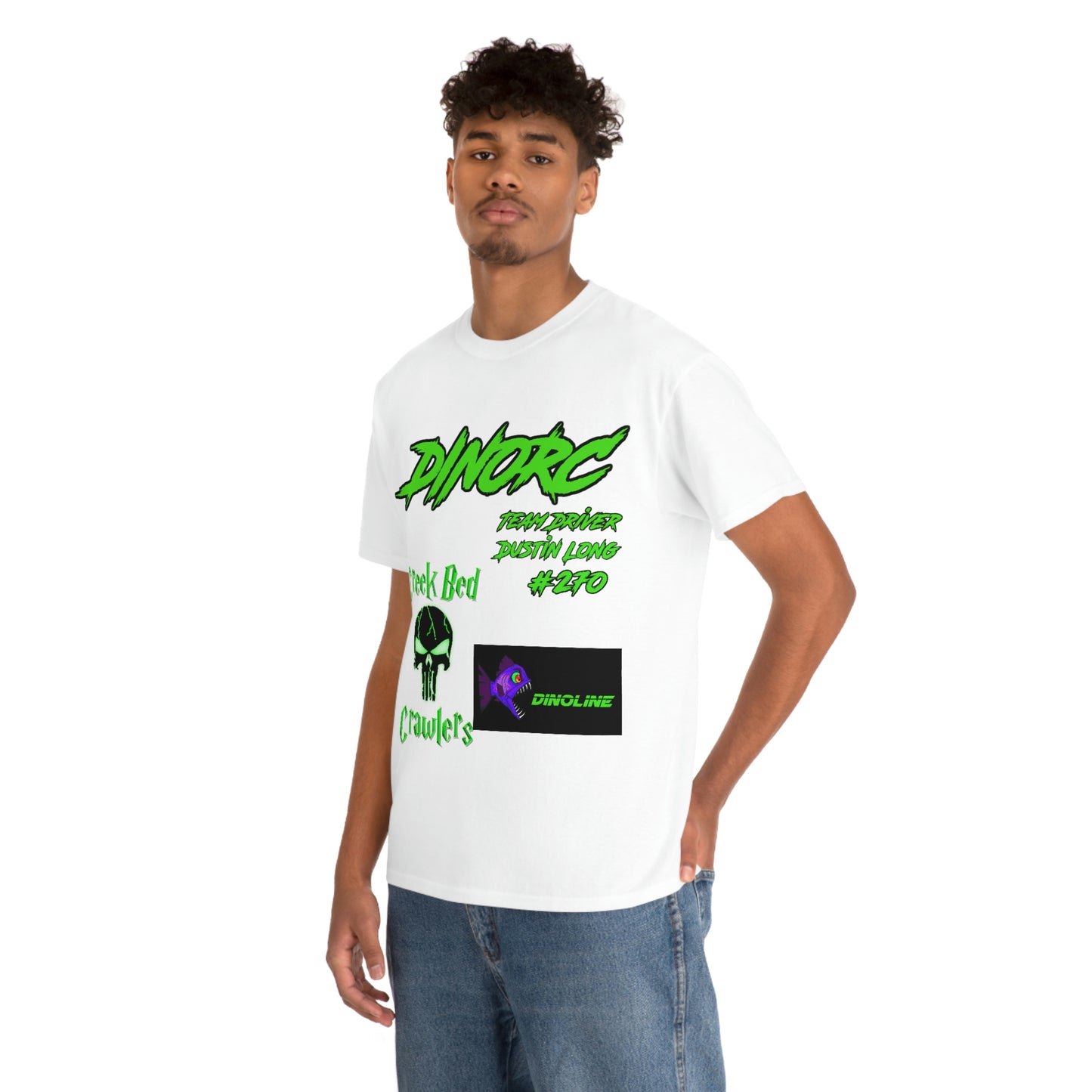 Team Driver Dustin Long logo Front and Back DinoRc Logo T-Shirt S-5x 5 colors