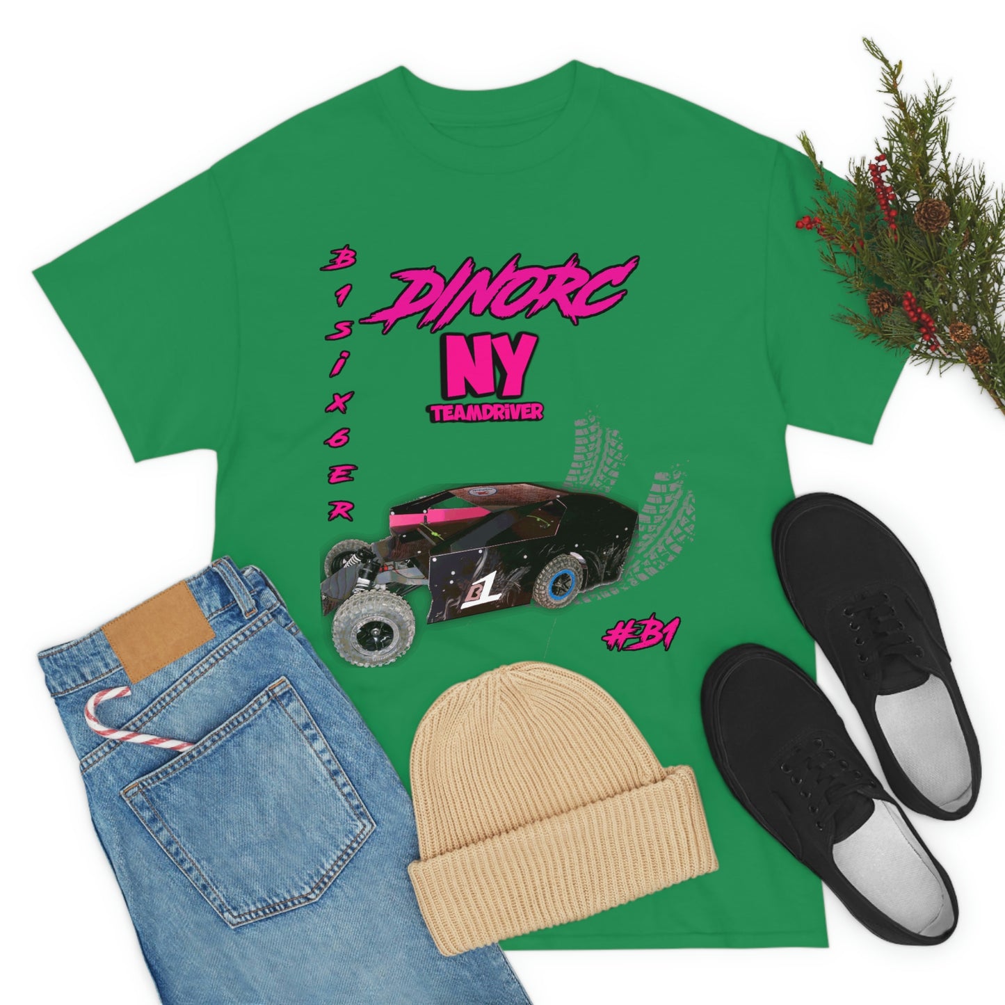Team Driver Cherry Cherokee Front and Back DinoRc Logo T-Shirt S-5x 5 colors