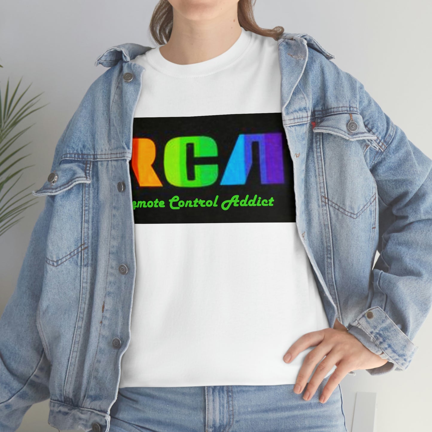 RCA Remote Control Addict Front Back DinoRc Logo T-Shirt S-5x Black White Green Blue