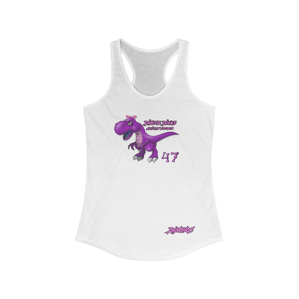 Front/Back Kaitlyn Tremor Dino's Divas Women's Ideal Racerback Tank 2