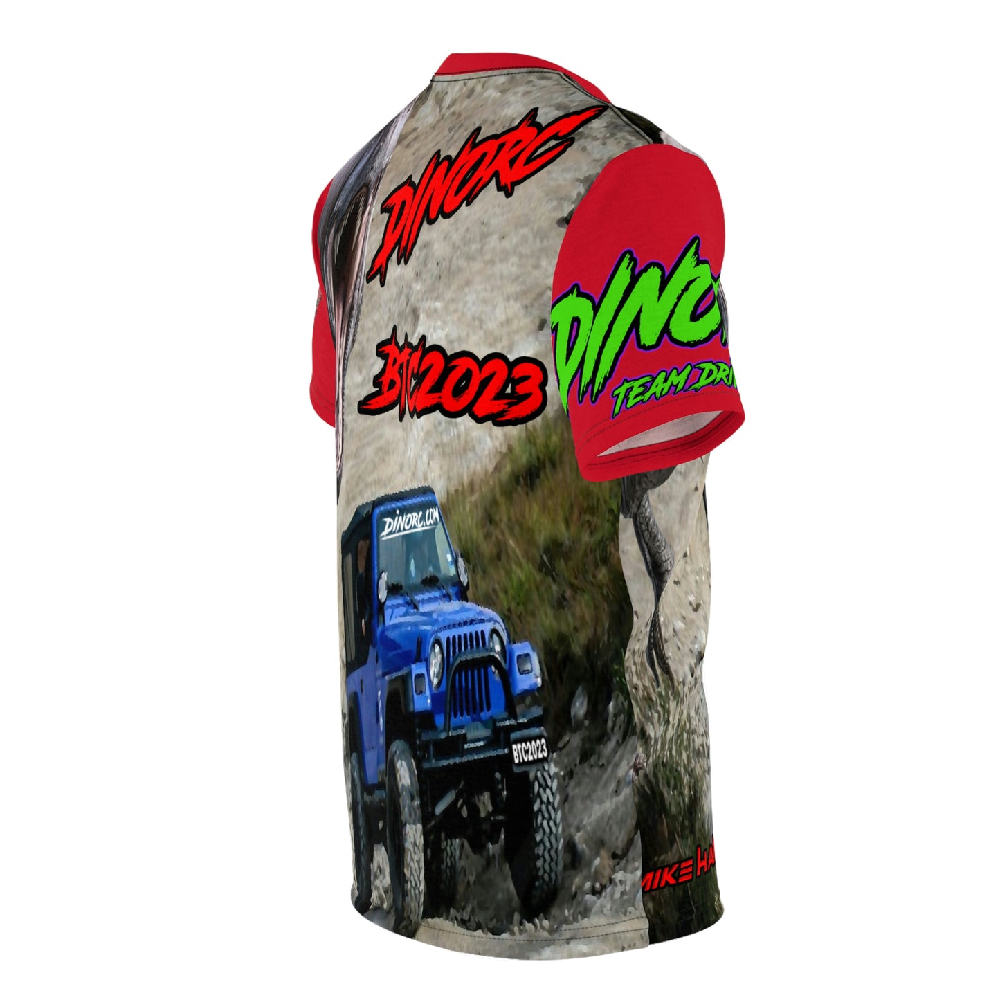 Mike Hammond Team Driver DinoRC BTC2023 Team Driver T Shirt Red Sleeves