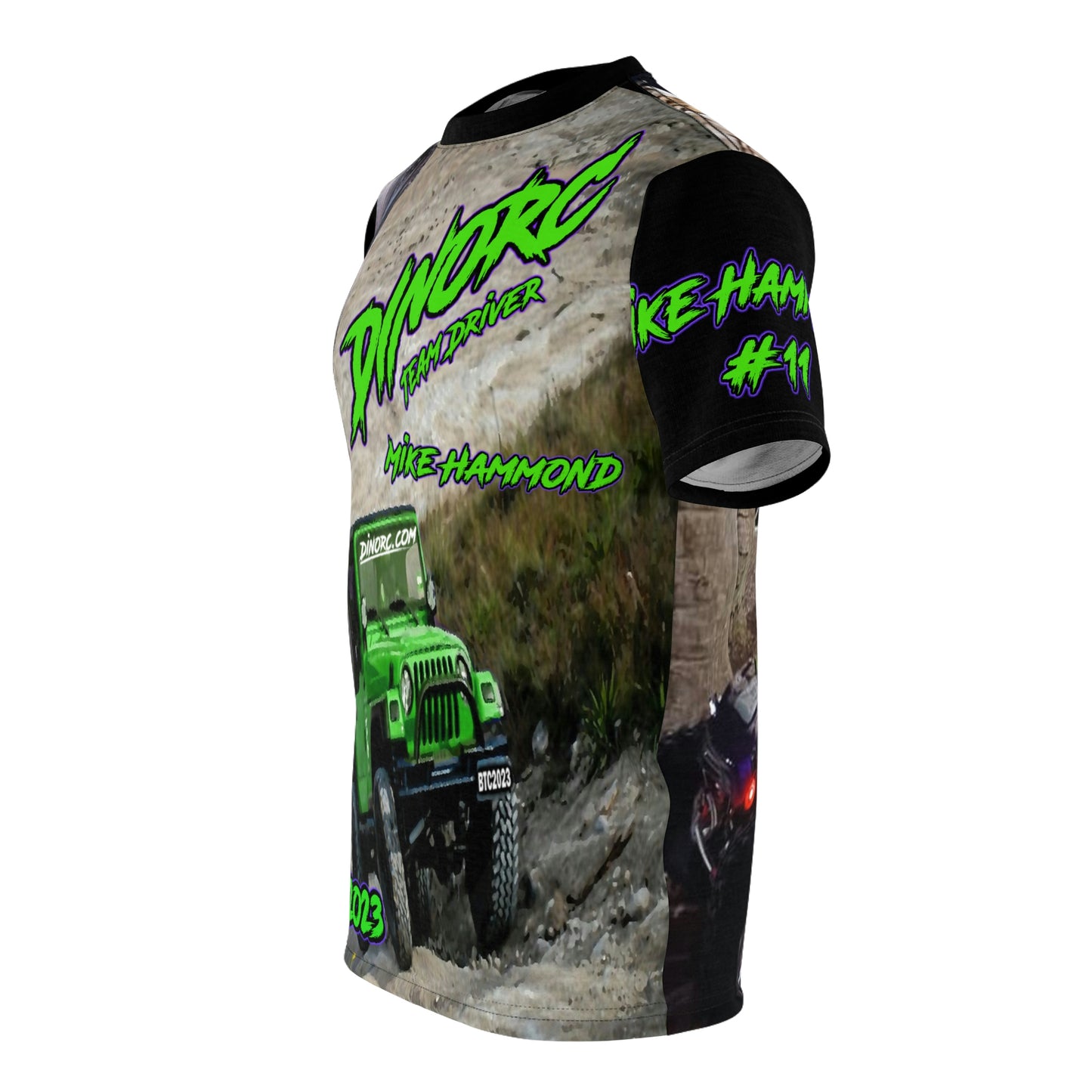Mike Hammond DinoRC BTC2023 Team Driver T Shirt black n green