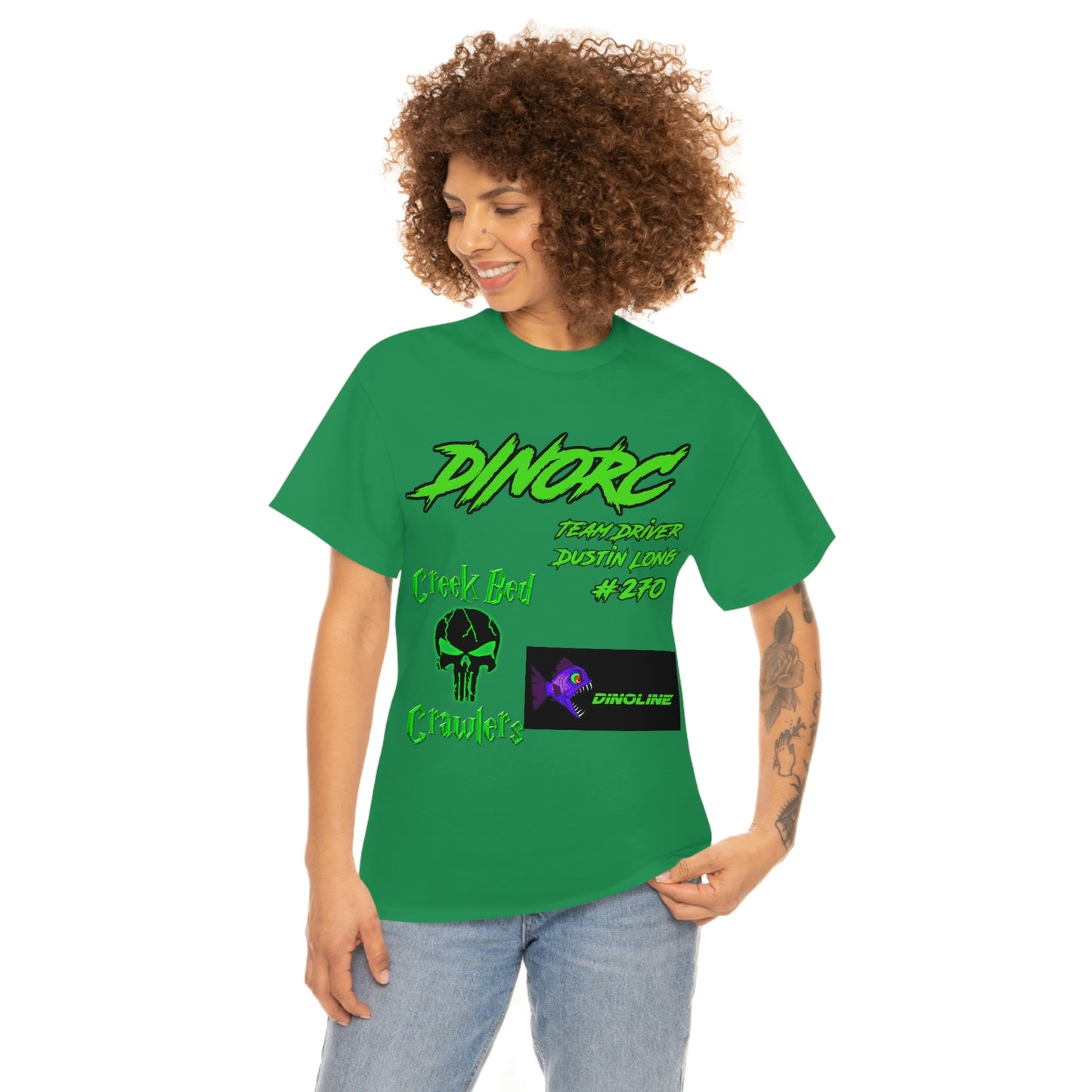 Team Driver Dustin Long logo Front and Back DinoRc Logo T-Shirt S-5x 5 colors