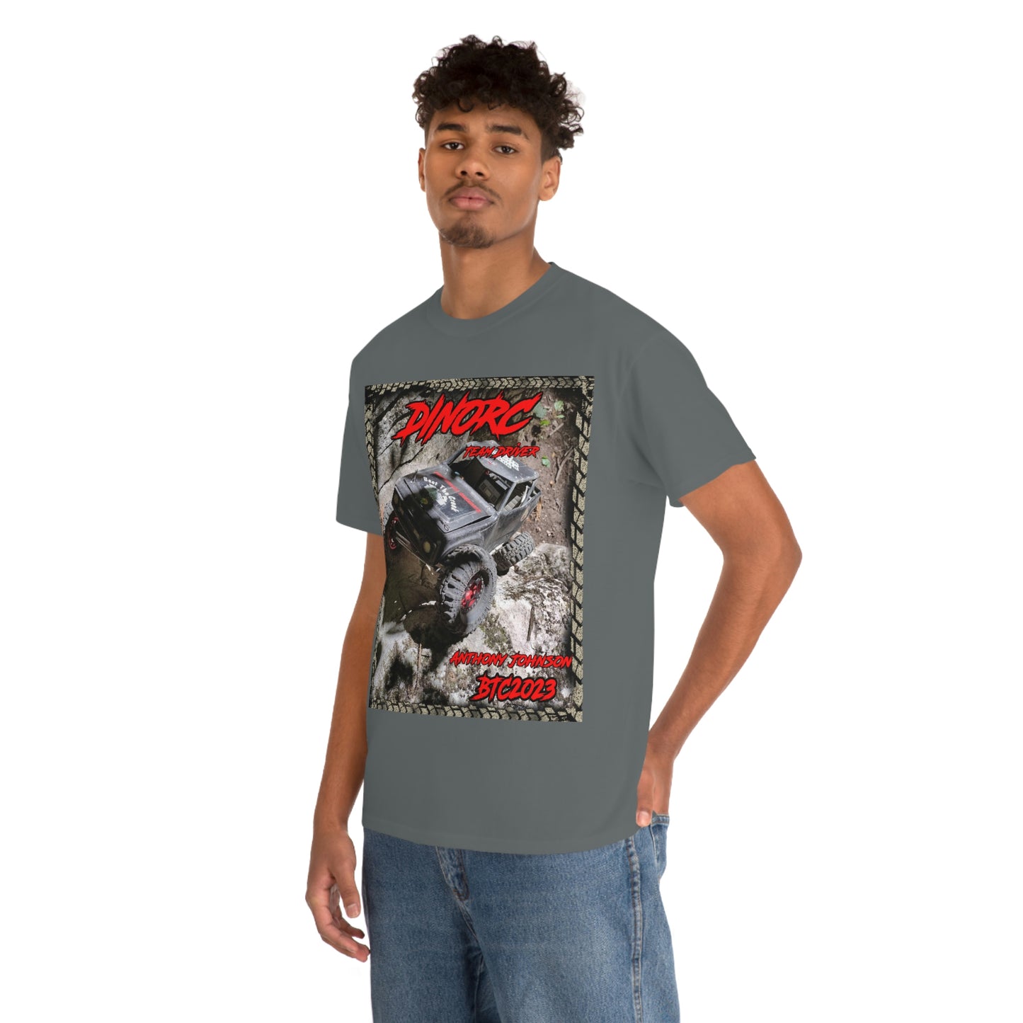 Anthony Johnson T rex DinoRC Team Driver truck logo Front and Back DinoRc Logo T-Shirt S-5x 5 colors