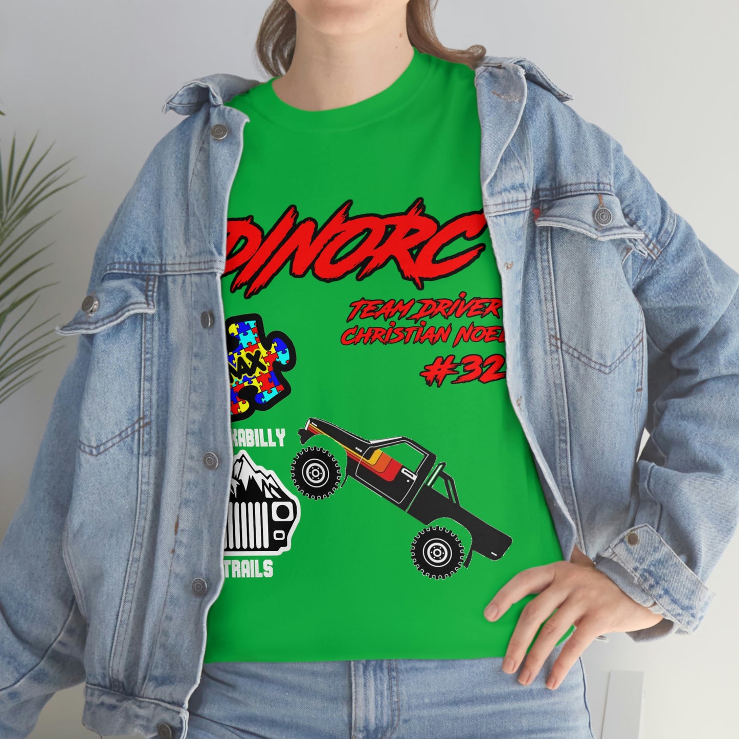 Team Driver Christian Noel truck logo Front and Back DinoRc Logo T-Shirt S-5x 5 colors
