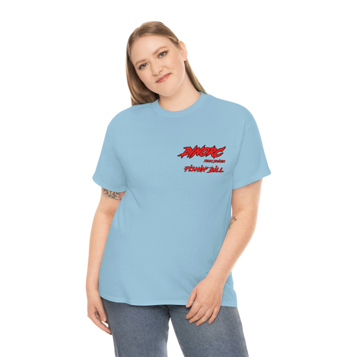 Team Driver Fishin' Bill Front and Back DinoRc Logo T-Shirt S-5x 5 colors