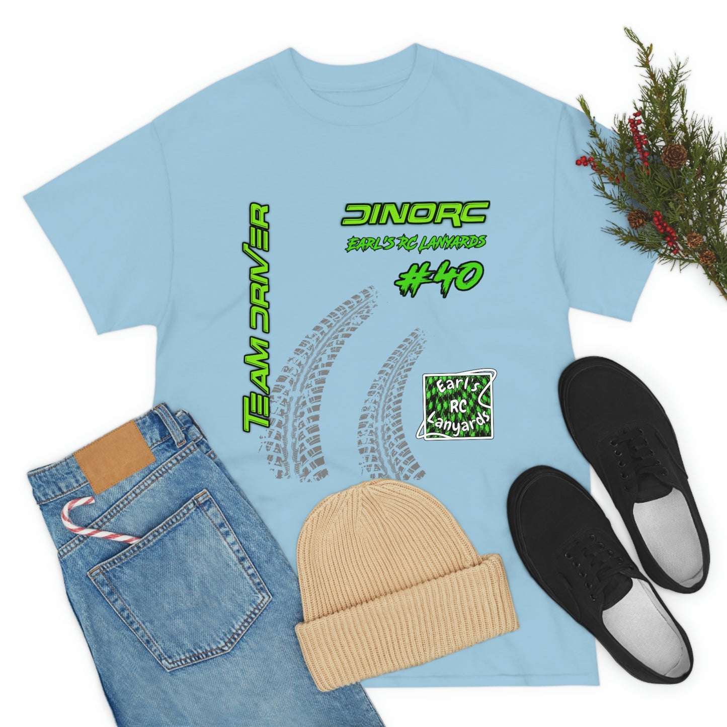 Team Driver Earl's RC Lanyards Front and Back DinoRc Logo T-Shirt S-5x 5 colors