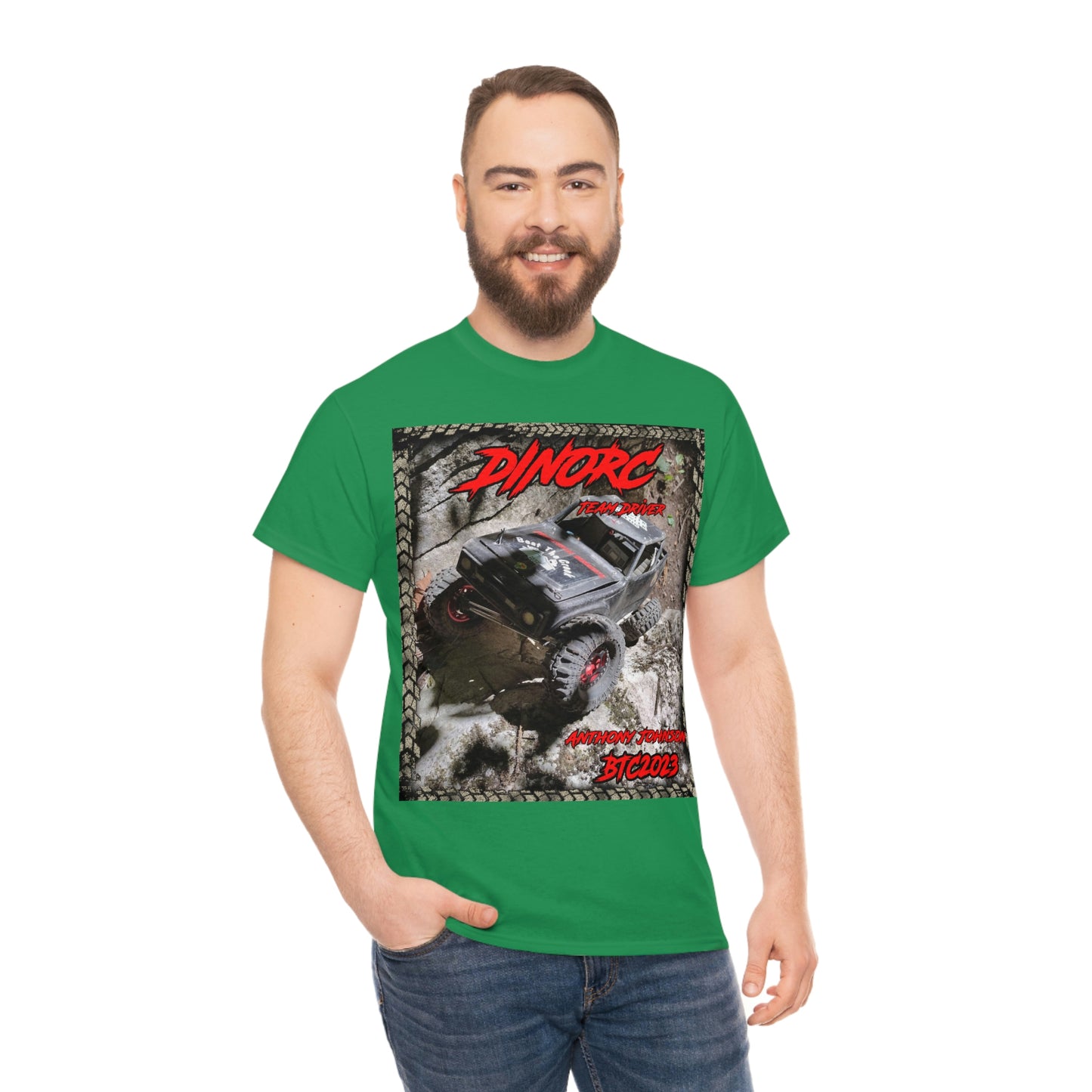 Anthony Johnson T rex DinoRC Team Driver truck logo Front and Back DinoRc Logo T-Shirt S-5x 5 colors