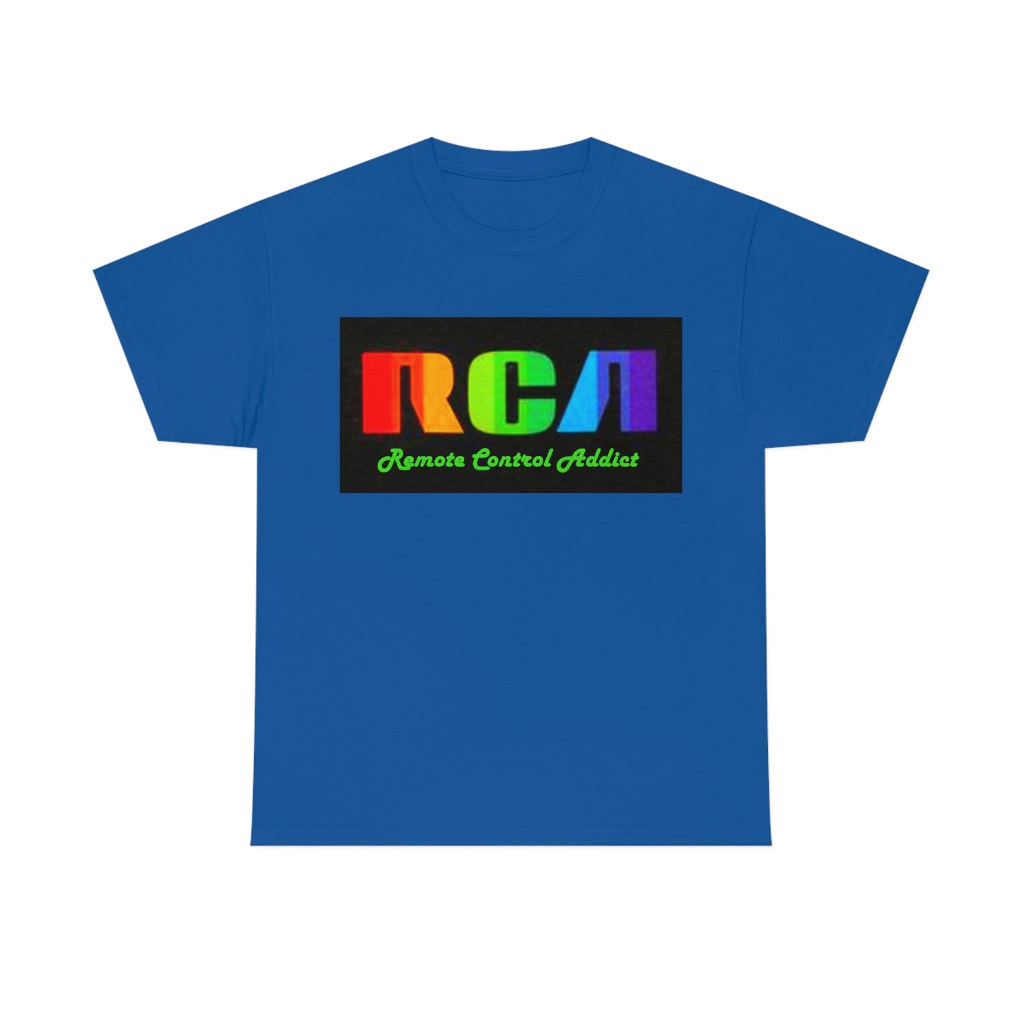 RCA Remote Control Addict Front Back DinoRc Logo T-Shirt S-5x Black White Green Blue