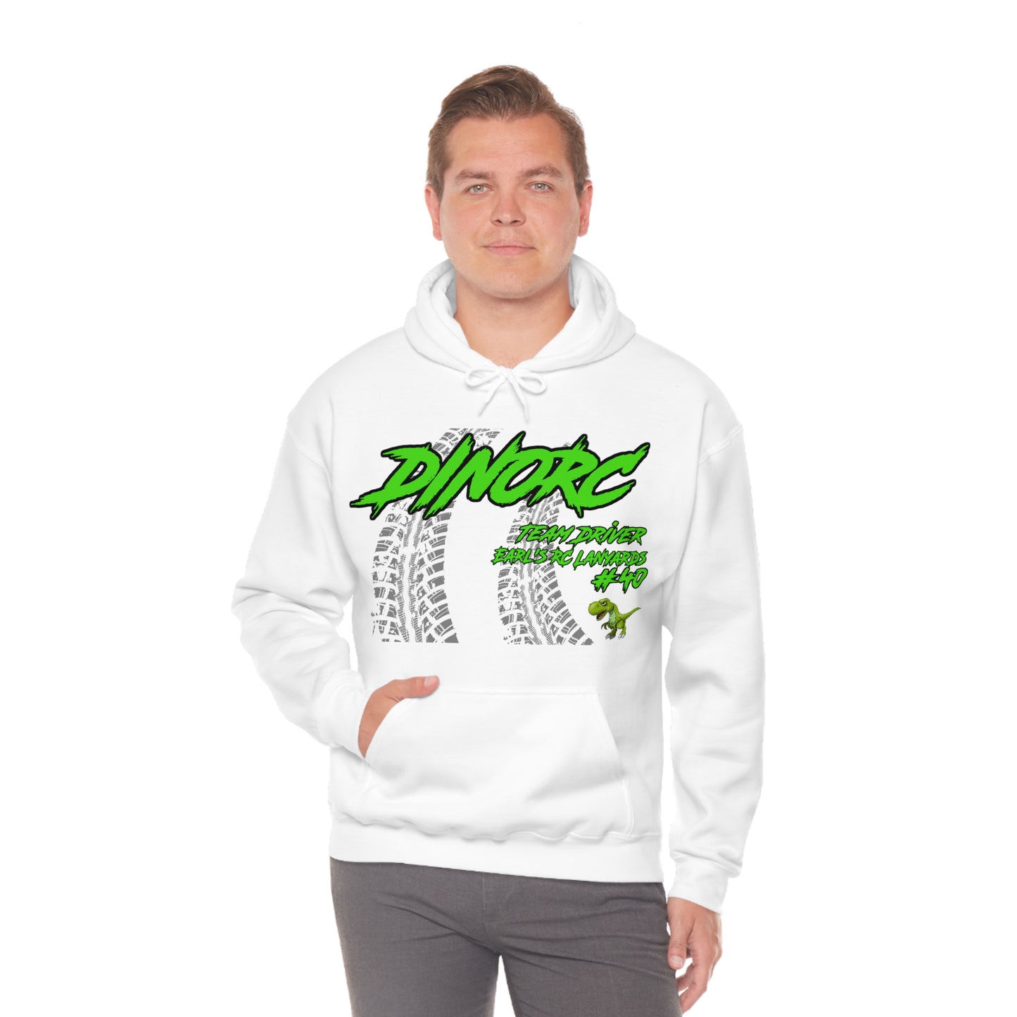 Team Driver Earl's RC Lanyards DinoRC Logo Hooded Sweatshirt Heavy Blend™ Hooded Sweatshirt