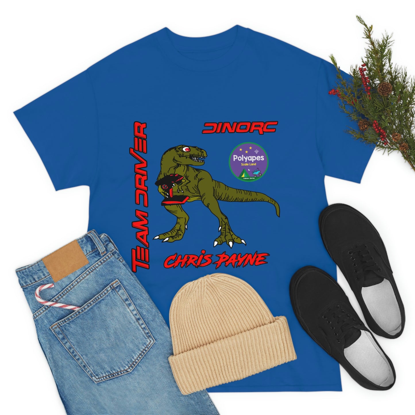 Chris Payne Raptor DinoRC Team Driver logo Front and Back DinoRc Logo T-Shirt S-5x 5 colors