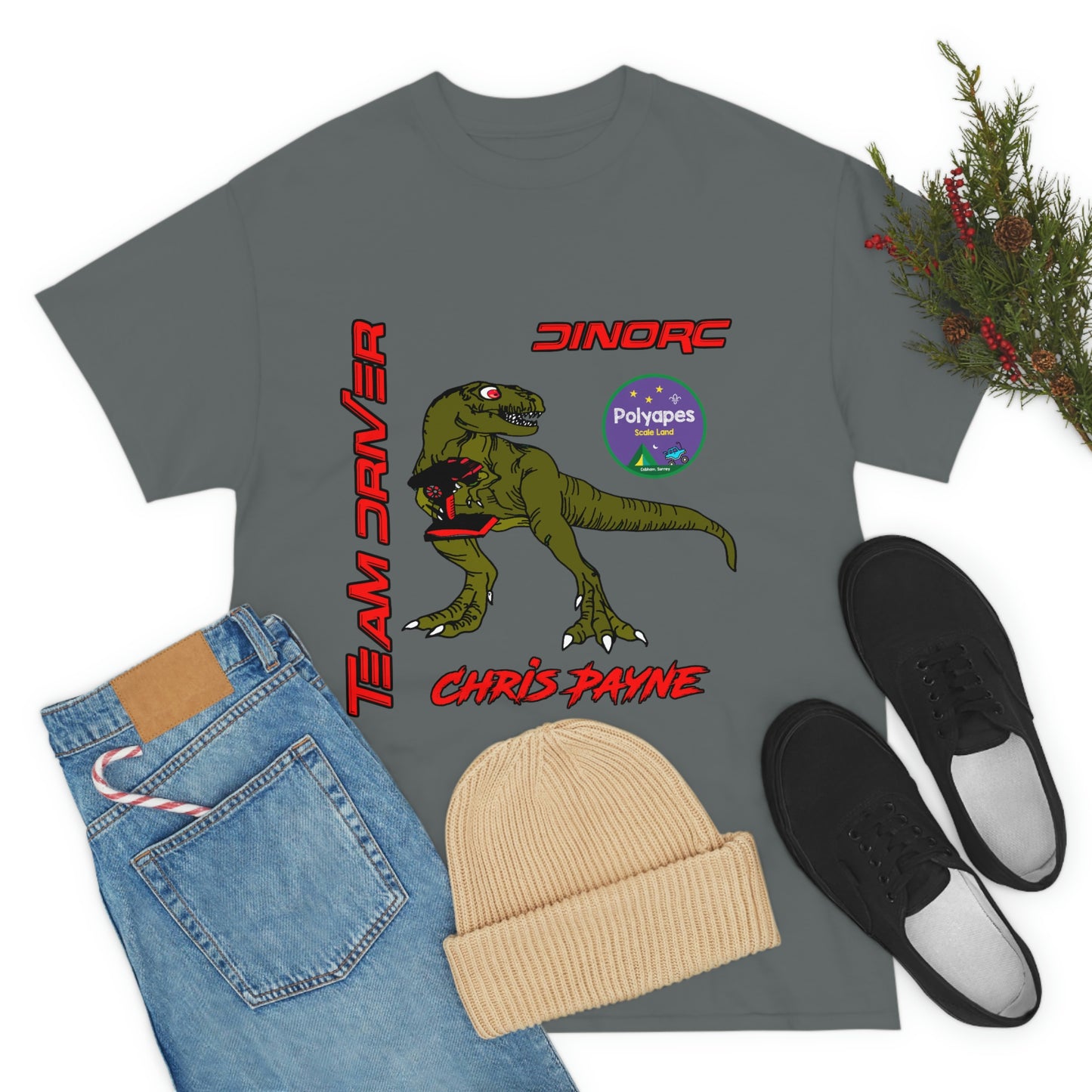 Chris Payne Raptor DinoRC Team Driver logo Front and Back DinoRc Logo T-Shirt S-5x 5 colors