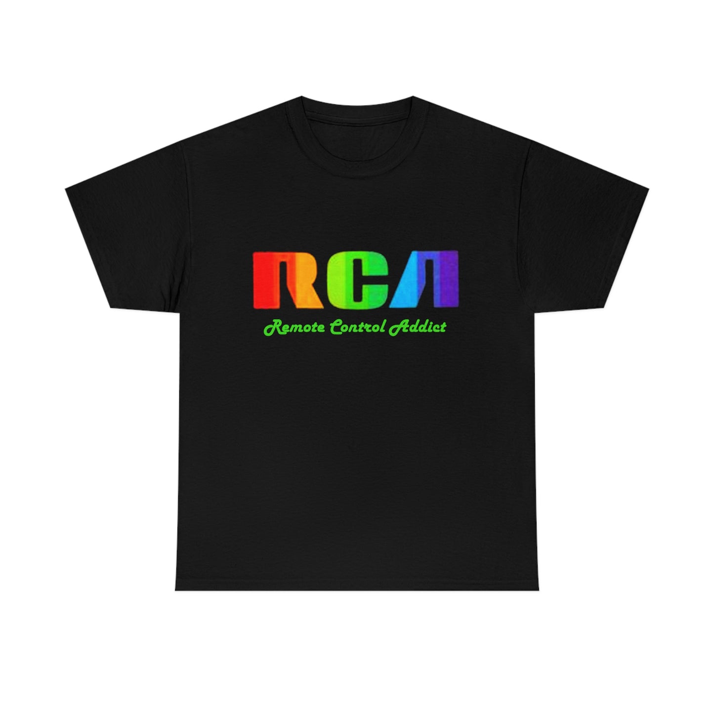 RCA Remote Control Addict Front Back DinoRc Logo T-Shirt S-5x Black White Green Blue