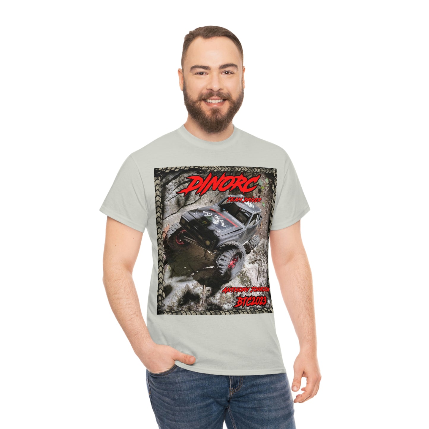 Anthony Johnson T rex DinoRC Team Driver truck logo Front and Back DinoRc Logo T-Shirt S-5x 5 colors