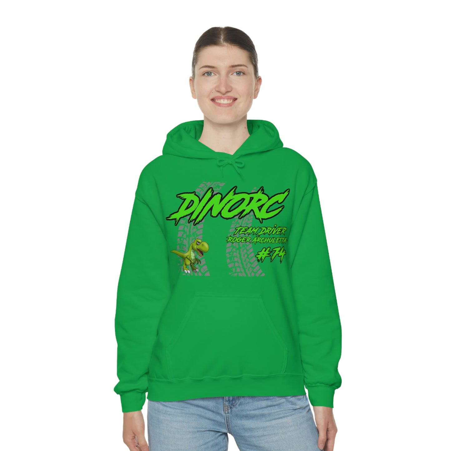 Team Driver Roger Archuletta DinoRC Logo Hooded Sweatshirt Heavy Blend™ Hooded Sweatshirt