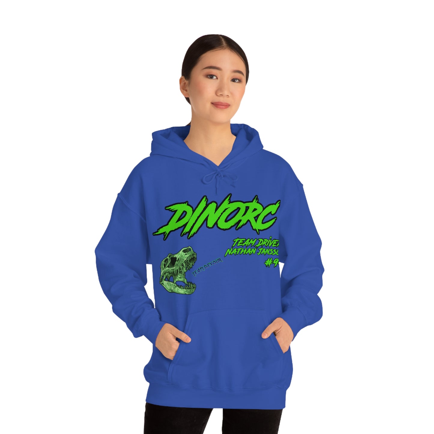 Team Driver Nathan Jansson DinoRC Logo Hooded Sweatshirt Heavy Blend™ Hooded Sweatshirt