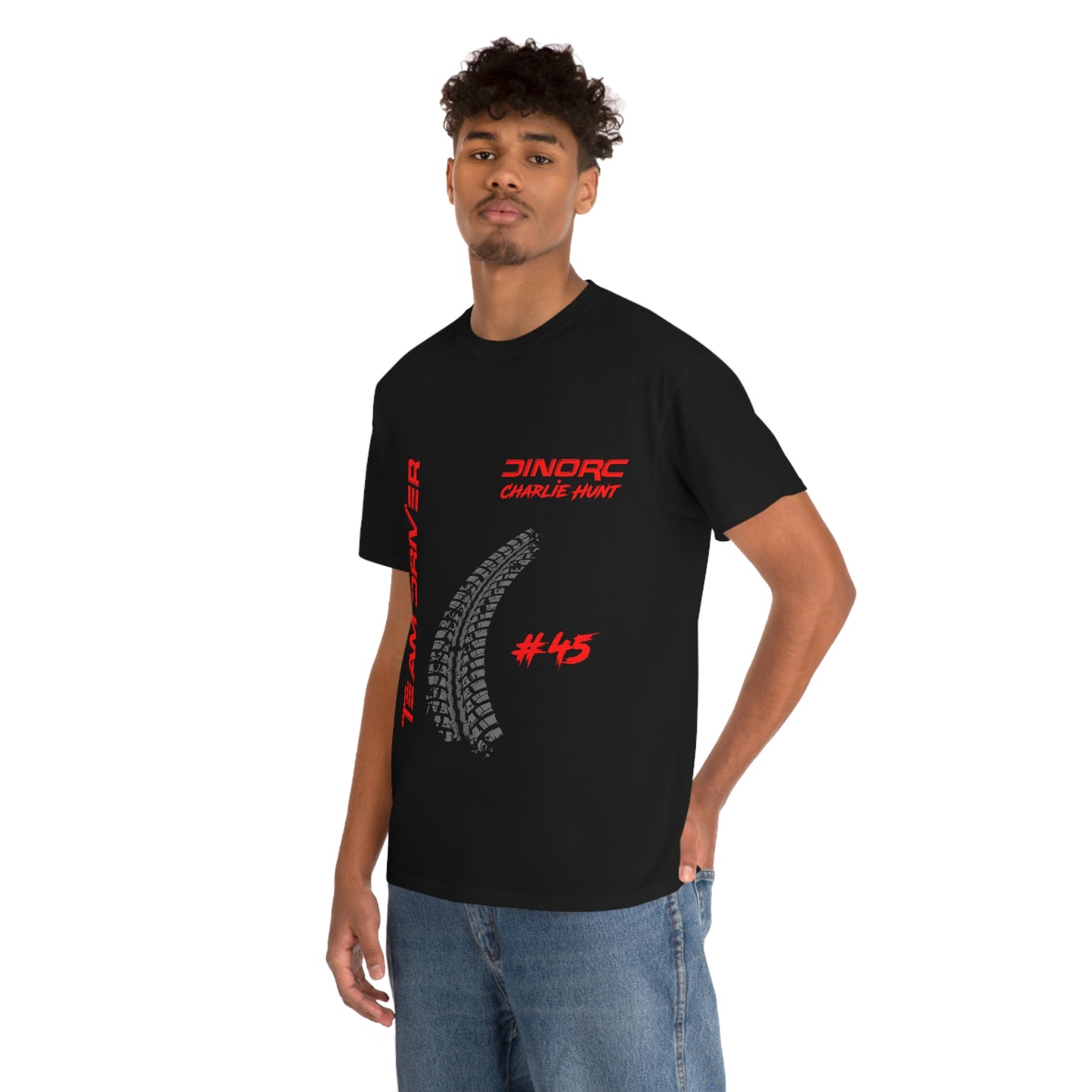Team Driver Charlie Hunt Front and Back DinoRc Logo T-Shirt S-5x 5 colors