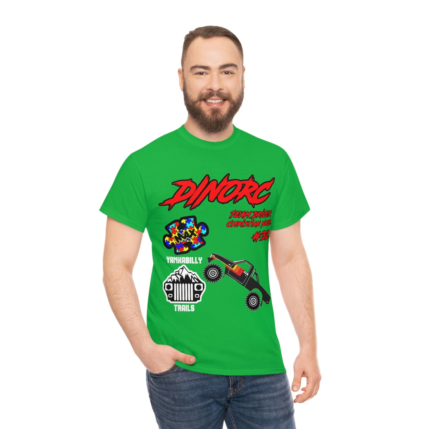 Team Driver Christian Noel truck logo Front and Back DinoRc Logo T-Shirt S-5x 5 colors